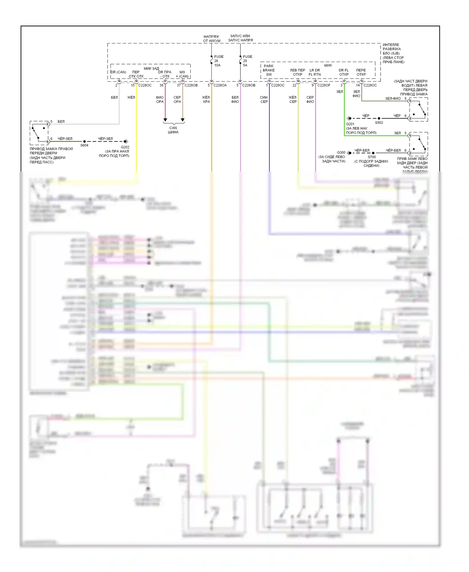 Edge Ford I (2006-2010): Электросхема приборной панели 