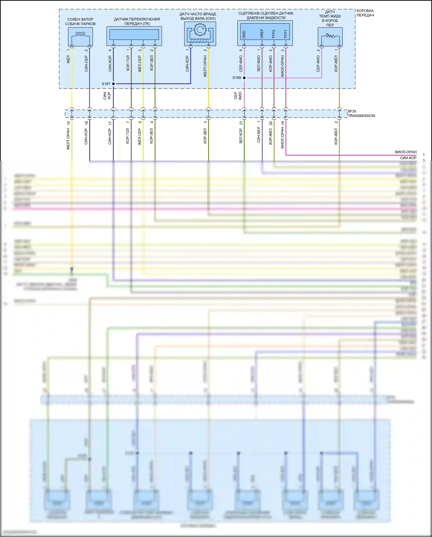 Edge Ford II рестайлинг (2018-2023): Электросхема двигателя 2.0л турбо (6 из 9) 