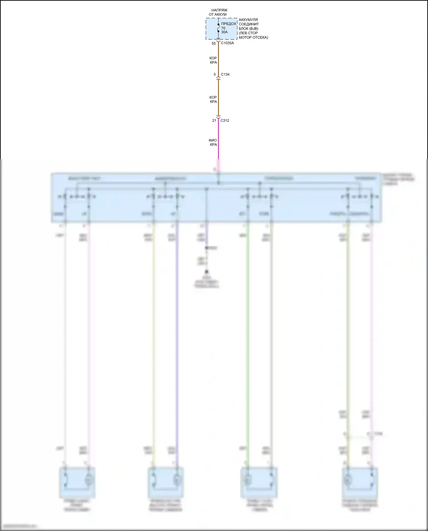 Edge Ford II рестайлинг (2018-2023): Электросхема сиденья с электроприводом для пассажиров, 8-ходовая 