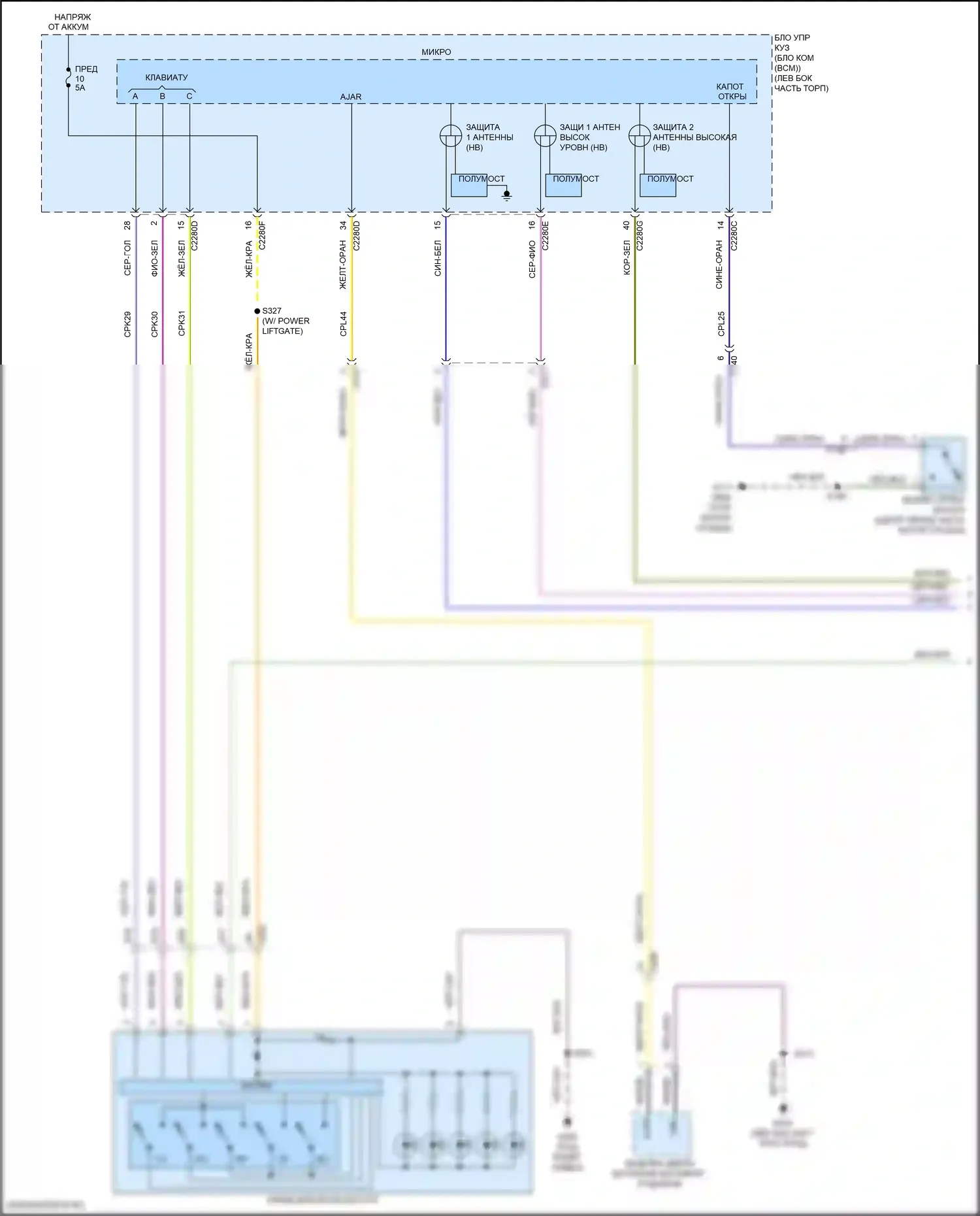 Edge Ford II рестайлинг (2018-2023): Сигнализации электросхема (1 из 5) 