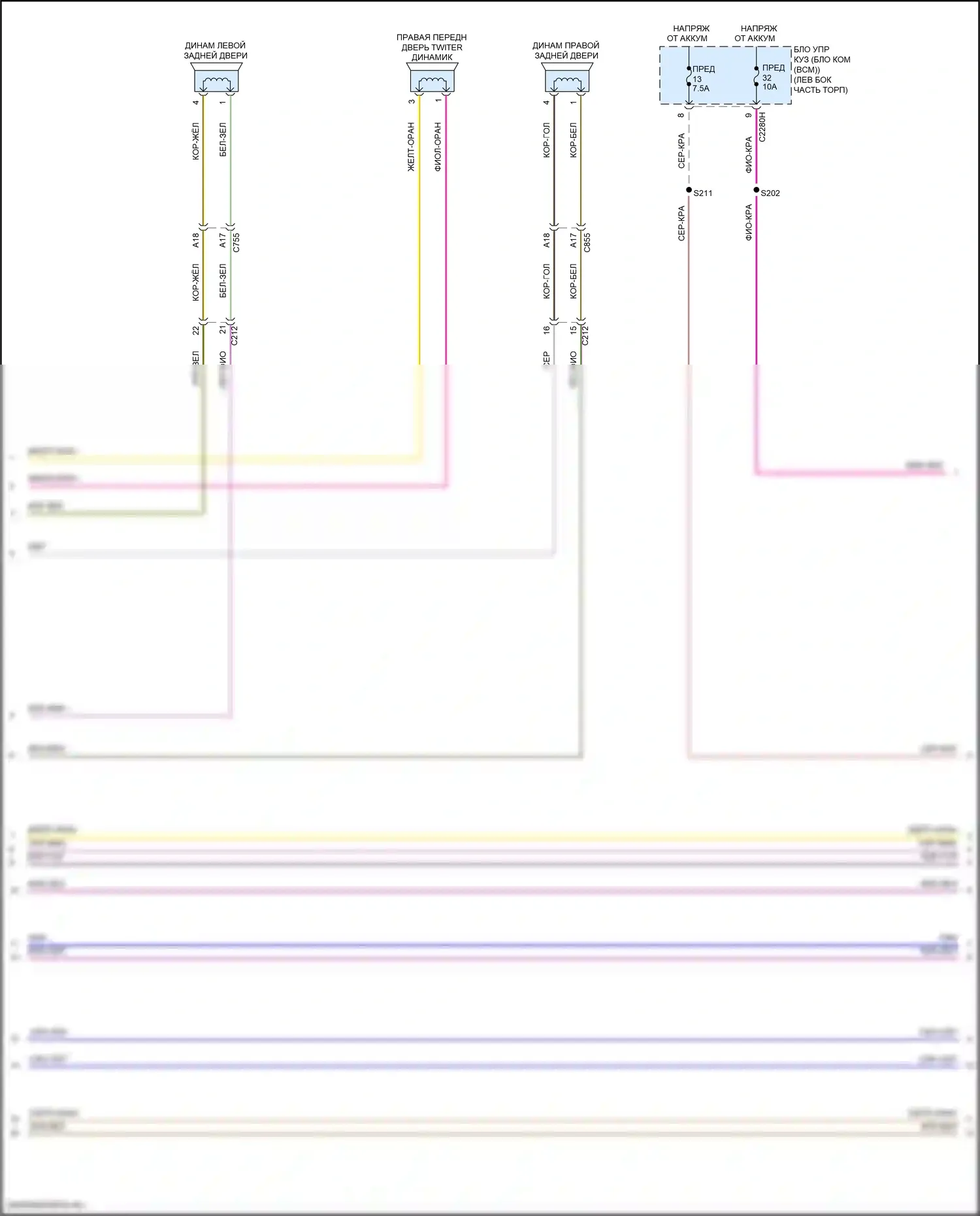 Edge Ford II рестайлинг (2018-2023): Электросхема навигации, без сенсорного экрана (2 из 4) 