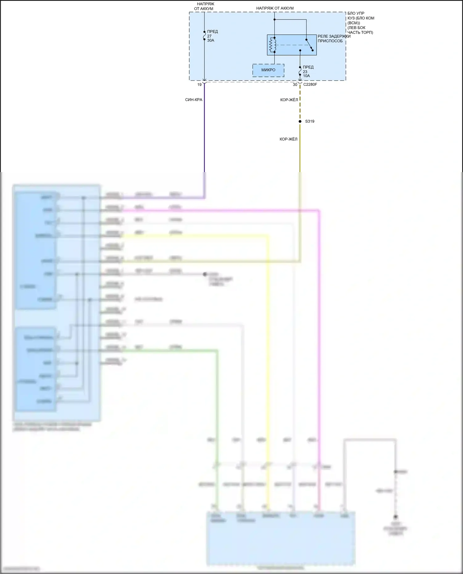 Edge Ford II рестайлинг (2018-2023): Электросхема складной крыши/люка 