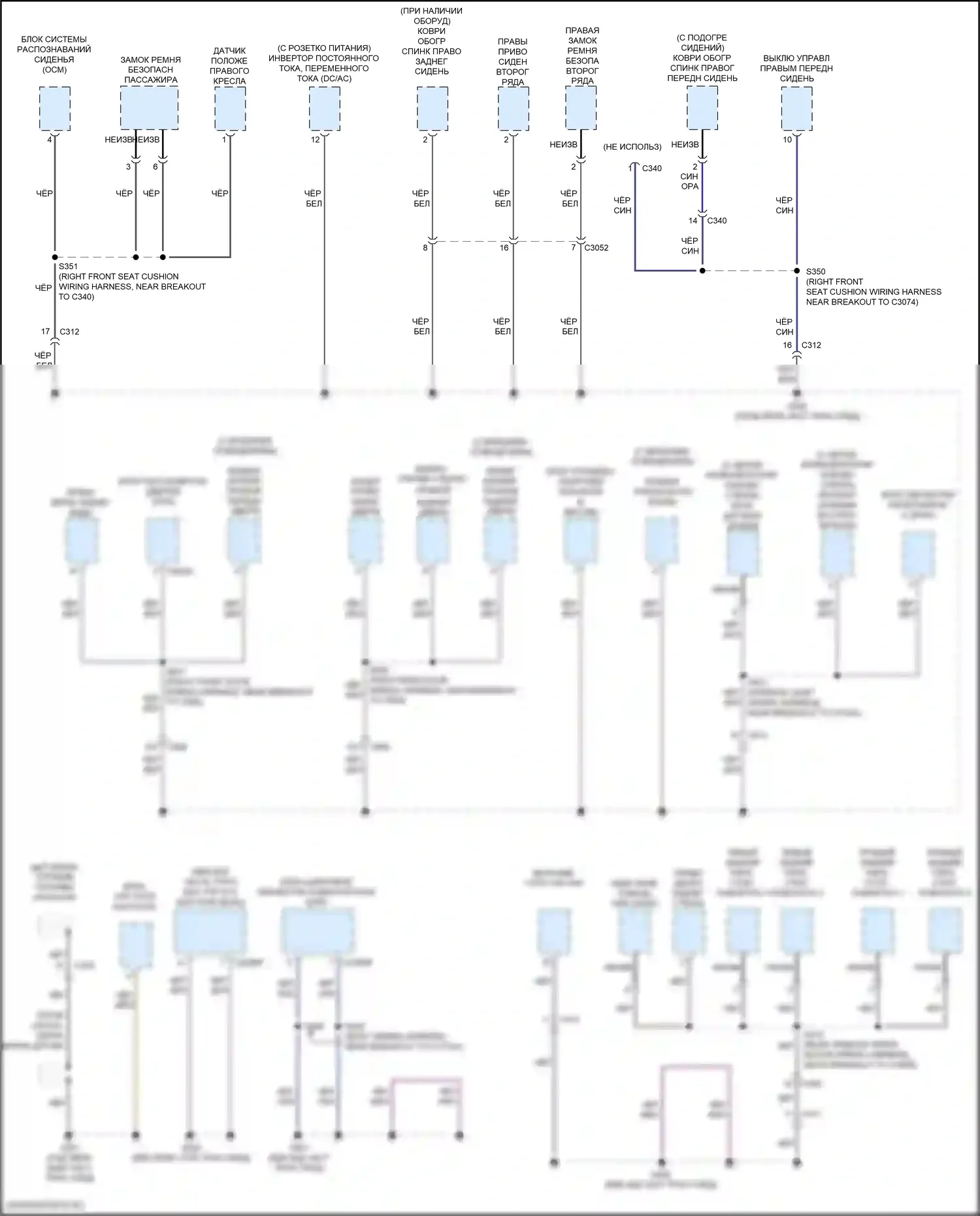 Edge Ford II рестайлинг (2018-2023): Электросхема точек подключения масс (4 из 5) 