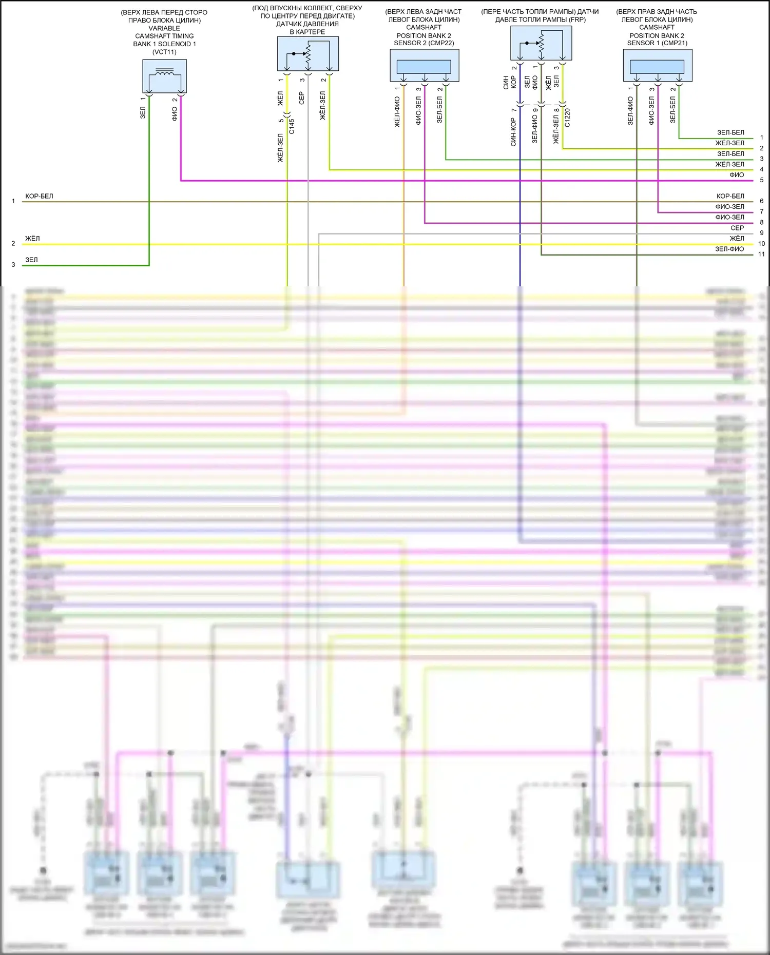 Edge Ford II (2015-2018): Электросхема двигателя 2.7л турбо (8 из 9) 