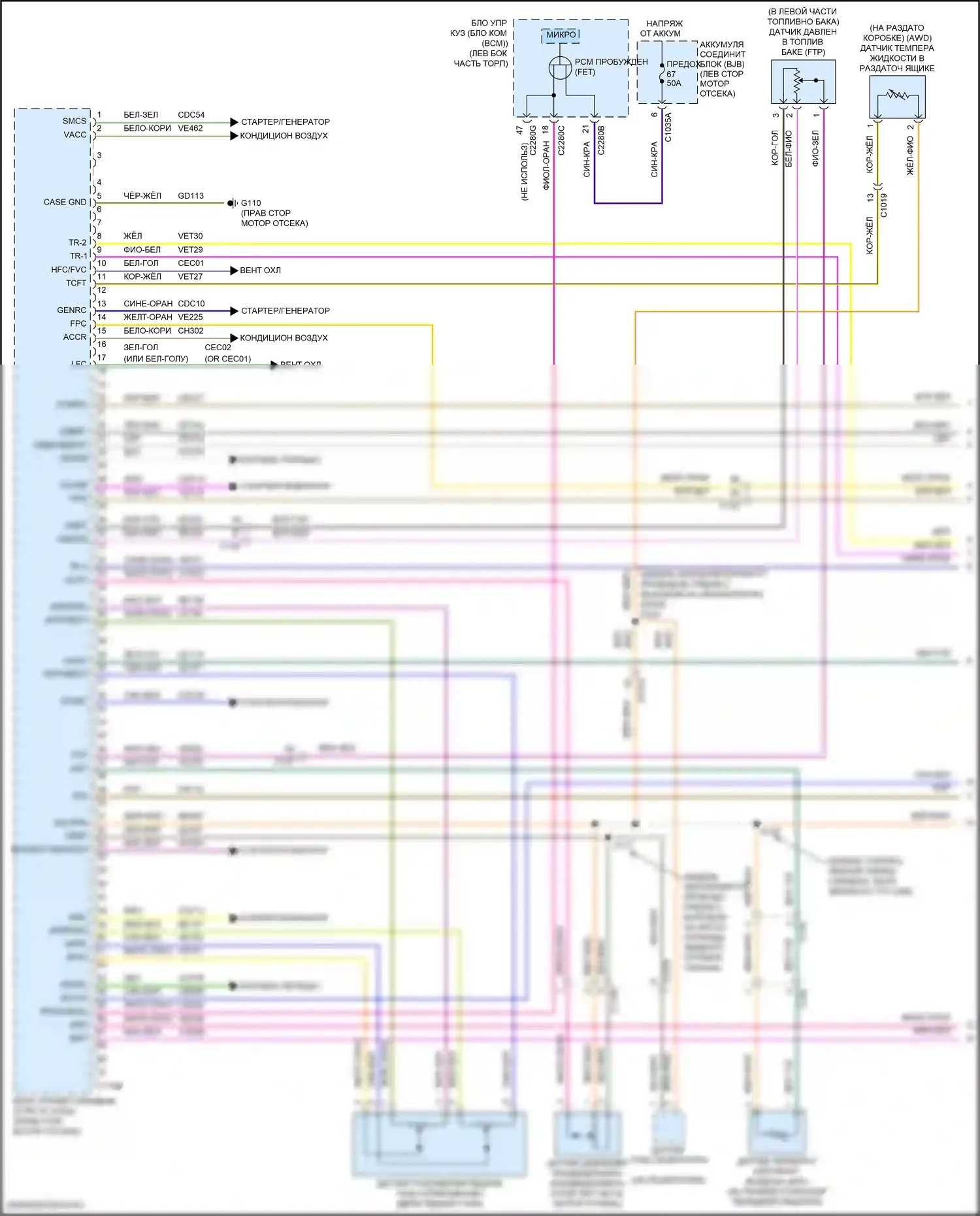 Edge Ford II (2015-2018): Электросхема двигателя 3.5l (1 из 7) 
