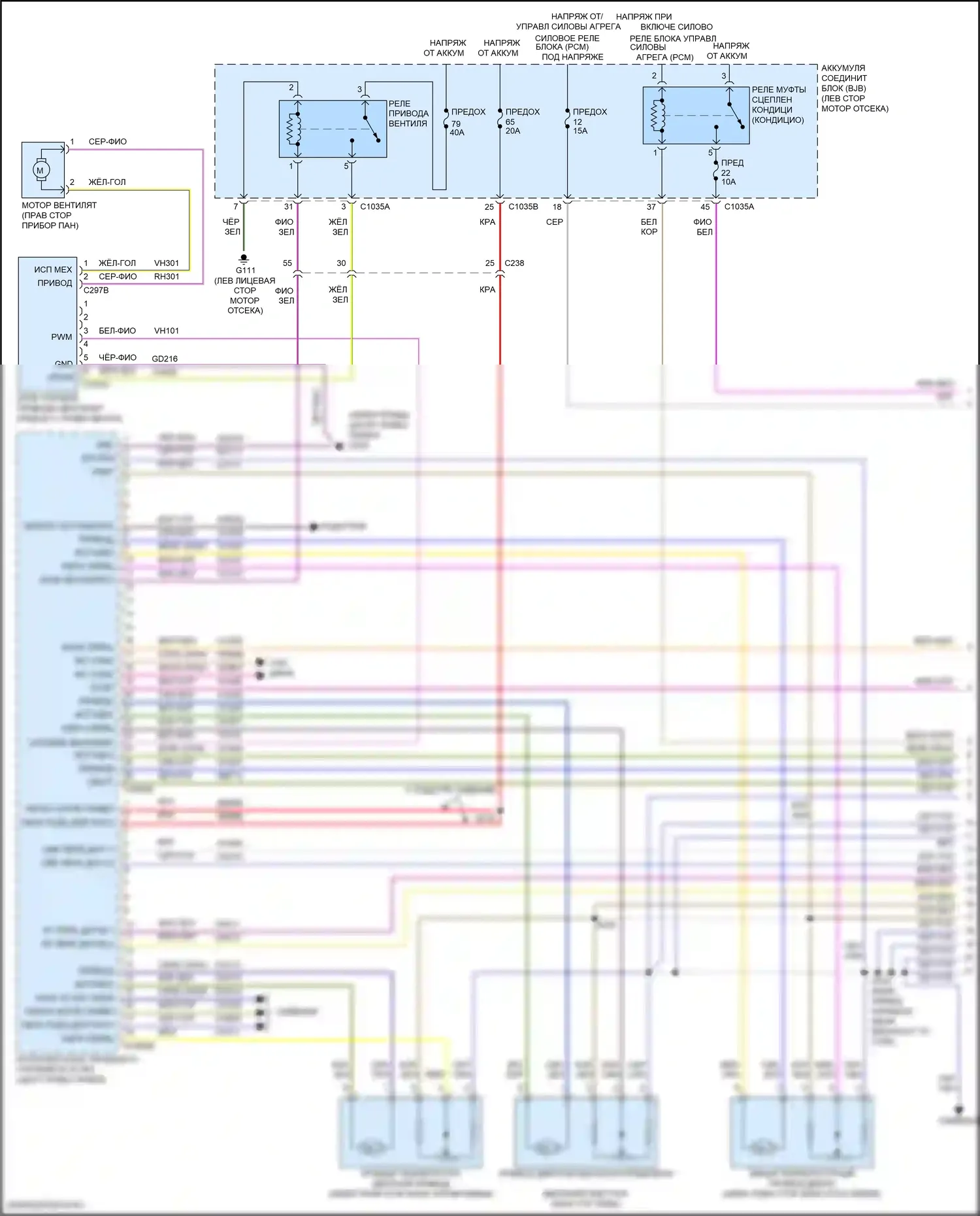 Edge Ford II (2015-2018): Электросхема климат контроля (1 из 3) 