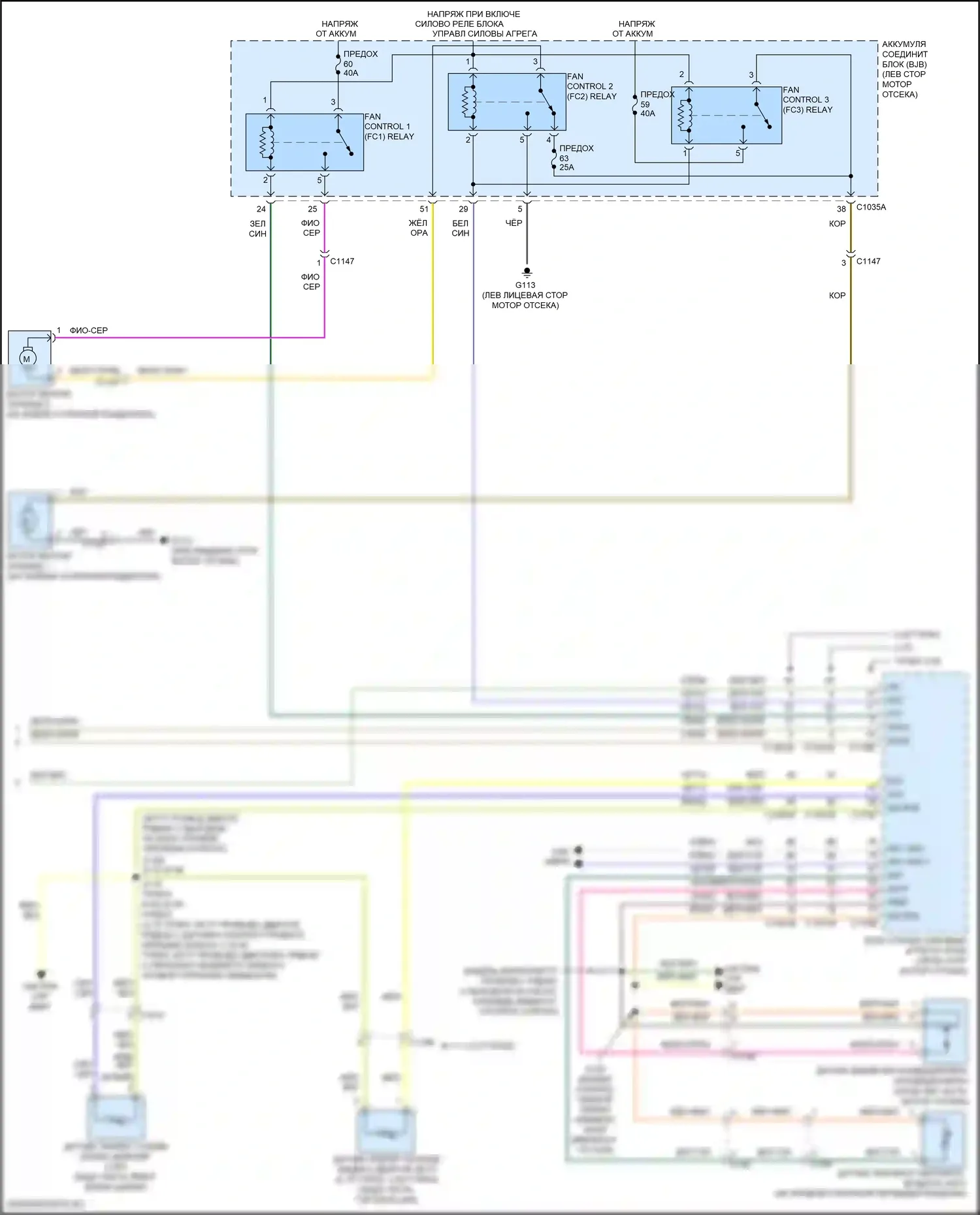 Edge Ford II (2015-2018): Электросхема климат контроля (3 из 3) 