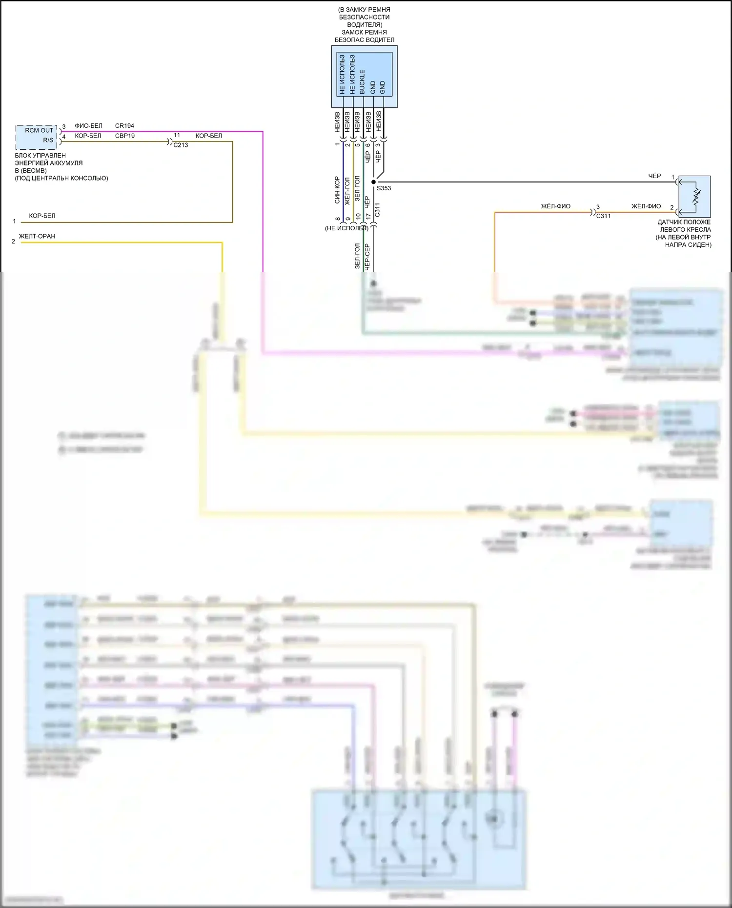 Edge Ford II (2015-2018): Электросхема звонка (2 из 2) 
