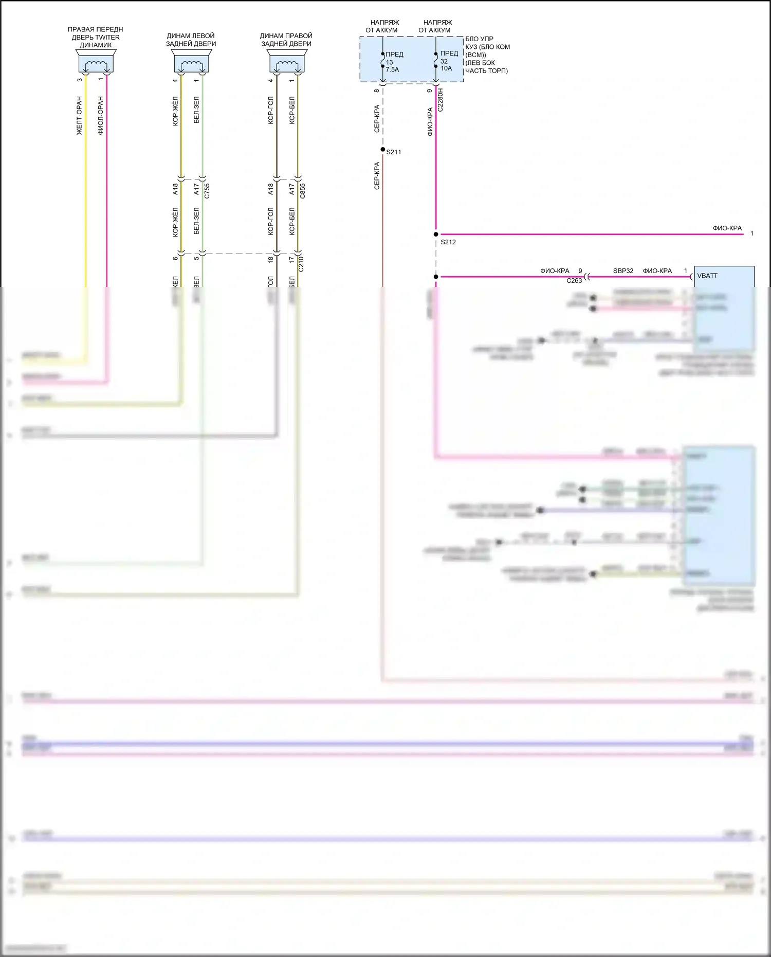 Edge Ford II (2015-2018): Электросхема навигации, без сенсорного экрана (2 из 4) 