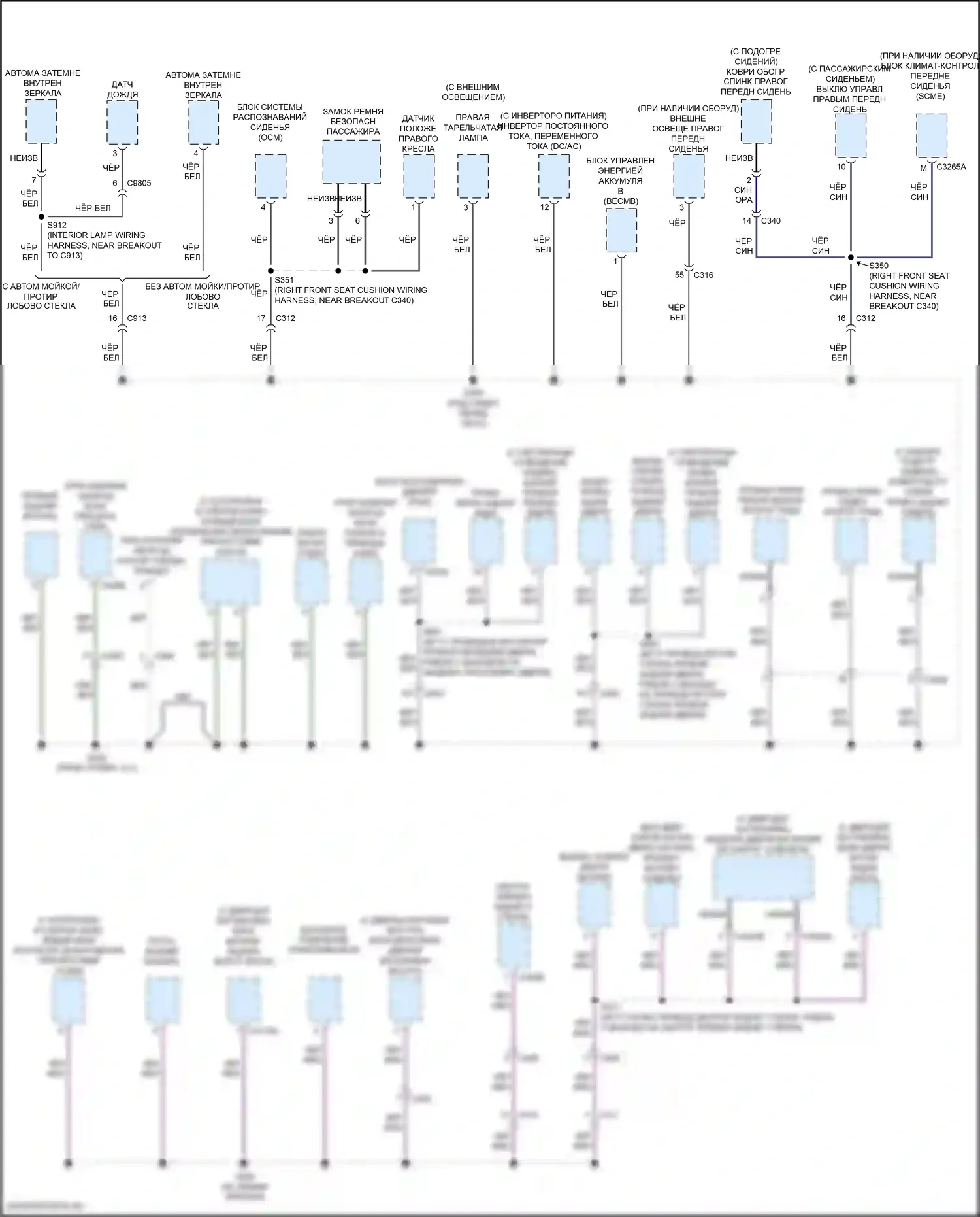 Edge Ford II (2015-2018): Электросхема точек подключения масс (4 из 4) 