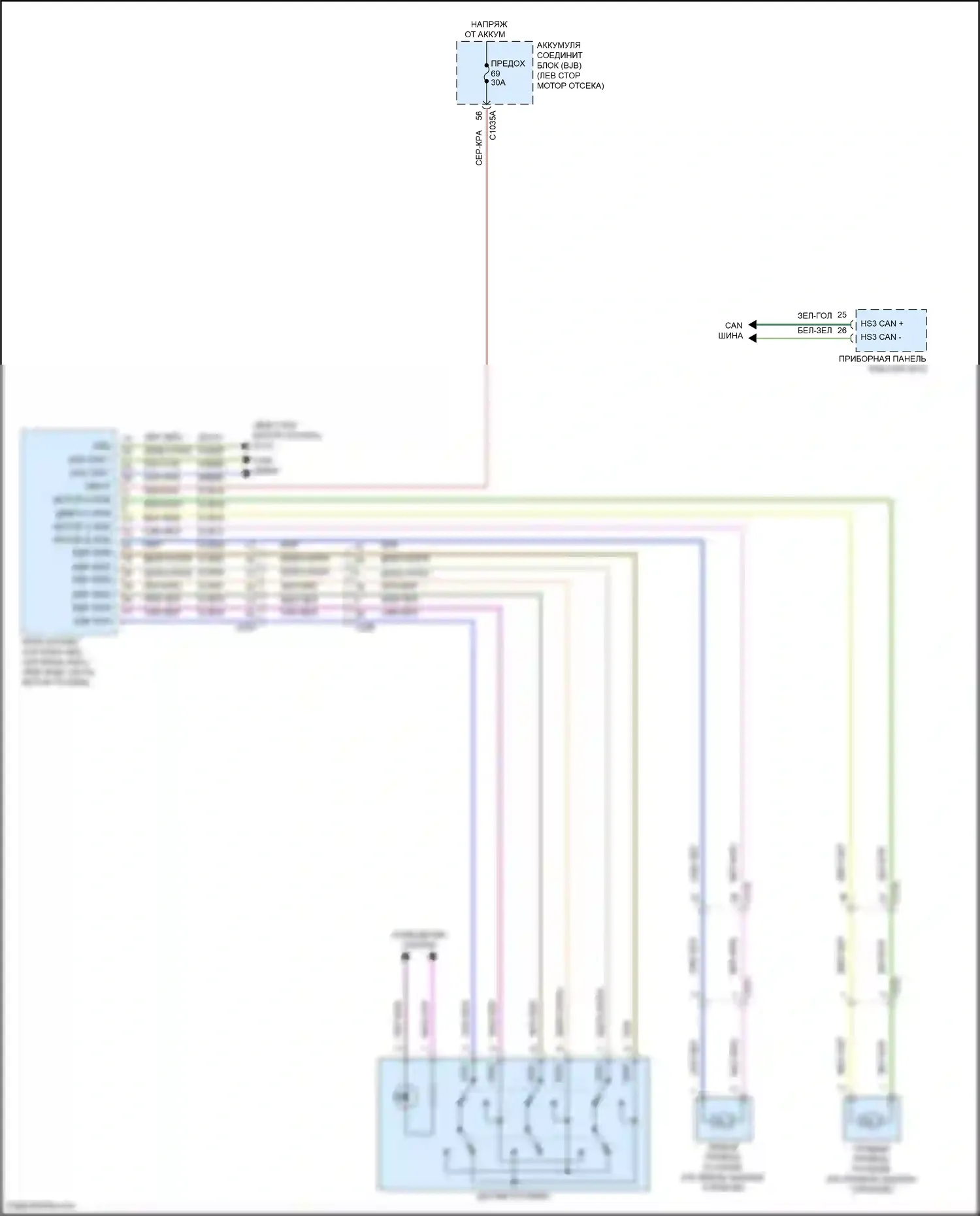 Edge Ford III (2023-2024): Электрический ручник электросхема 