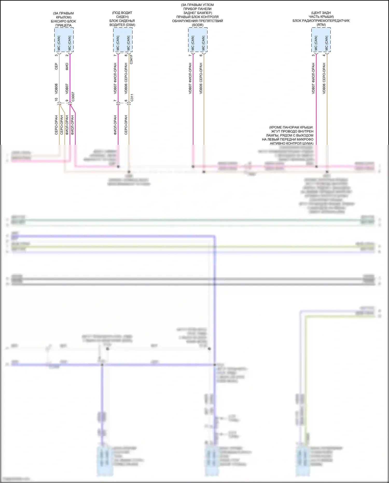 Edge Ford III (2023-2024): Can шина электросхема (2 из 4) 