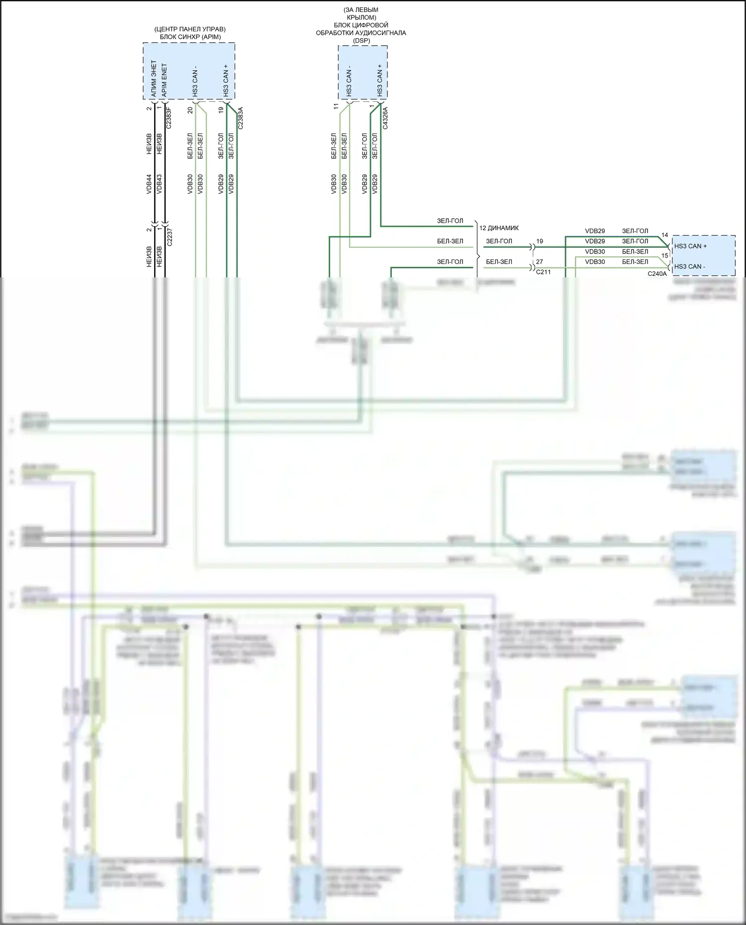 Edge Ford III (2023-2024): Can шина электросхема (4 из 4) 
