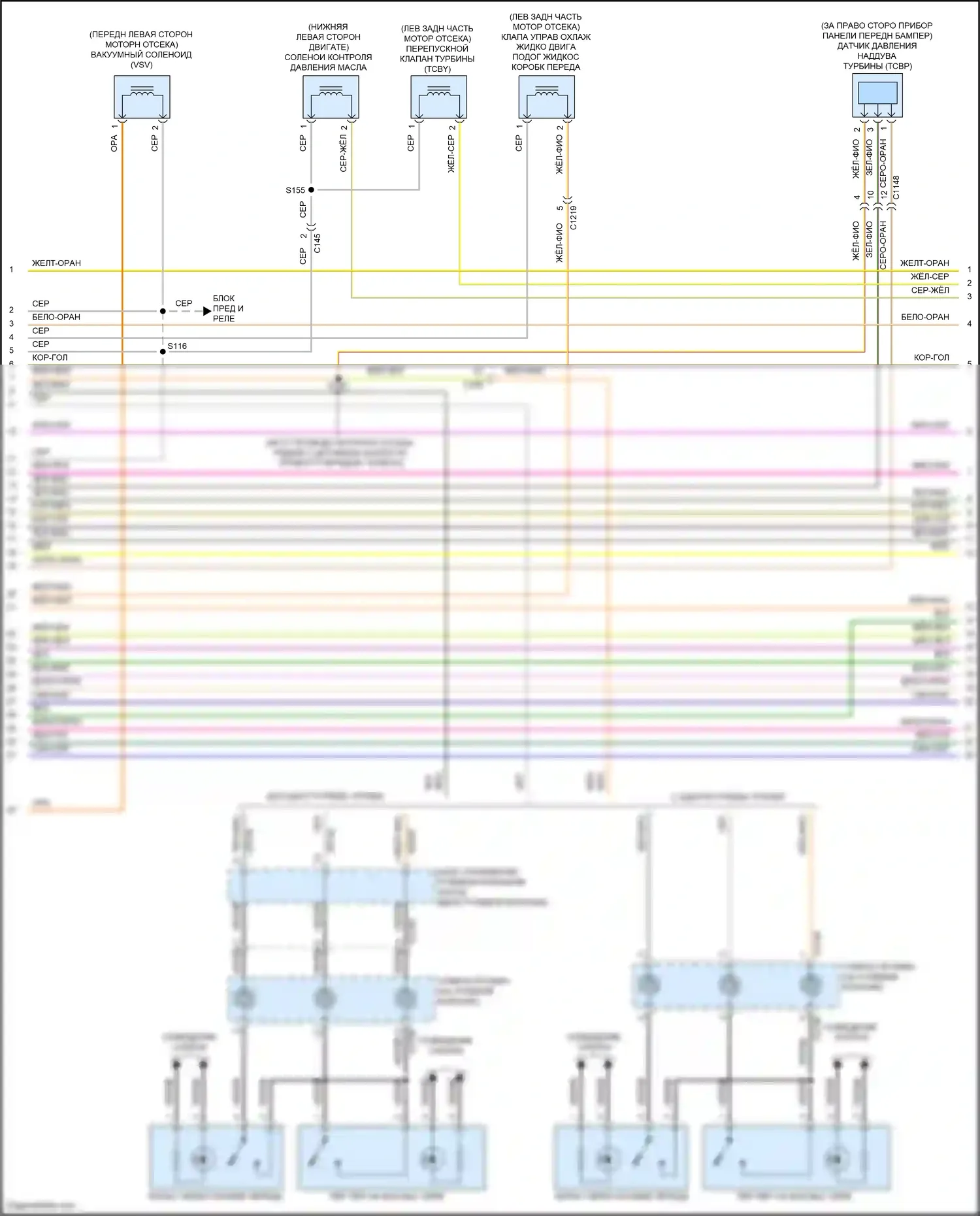 Edge Ford III (2023-2024): Электросхема двигателя 2.0л турбо (4 из 9) 