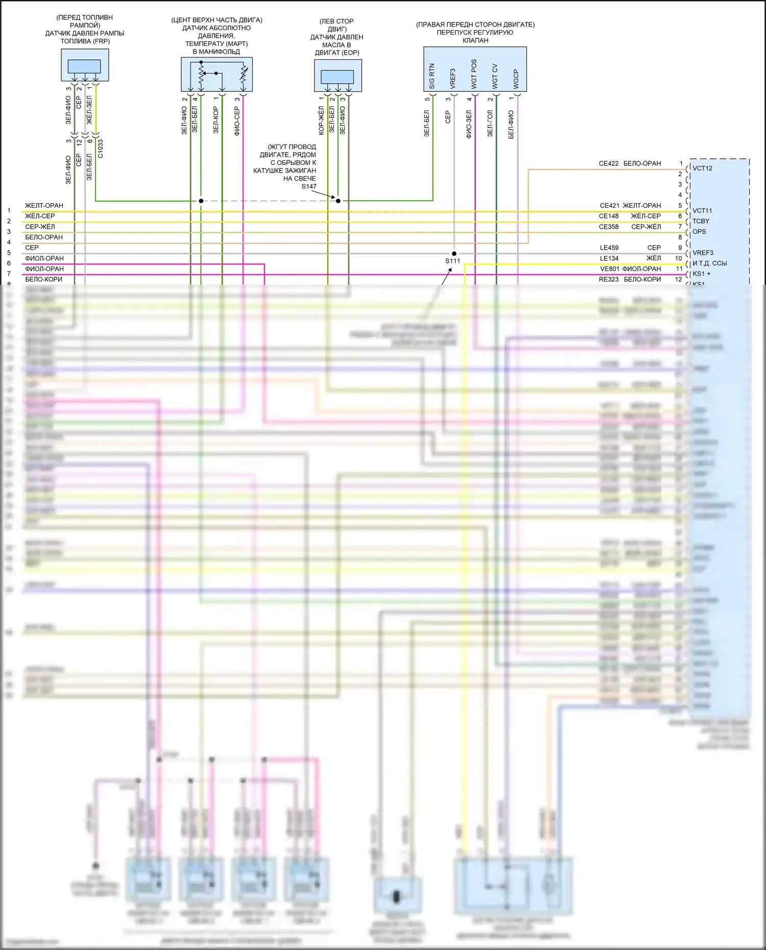 Edge Ford III (2023-2024): Электросхема двигателя 2.0л турбо (9 из 9) 