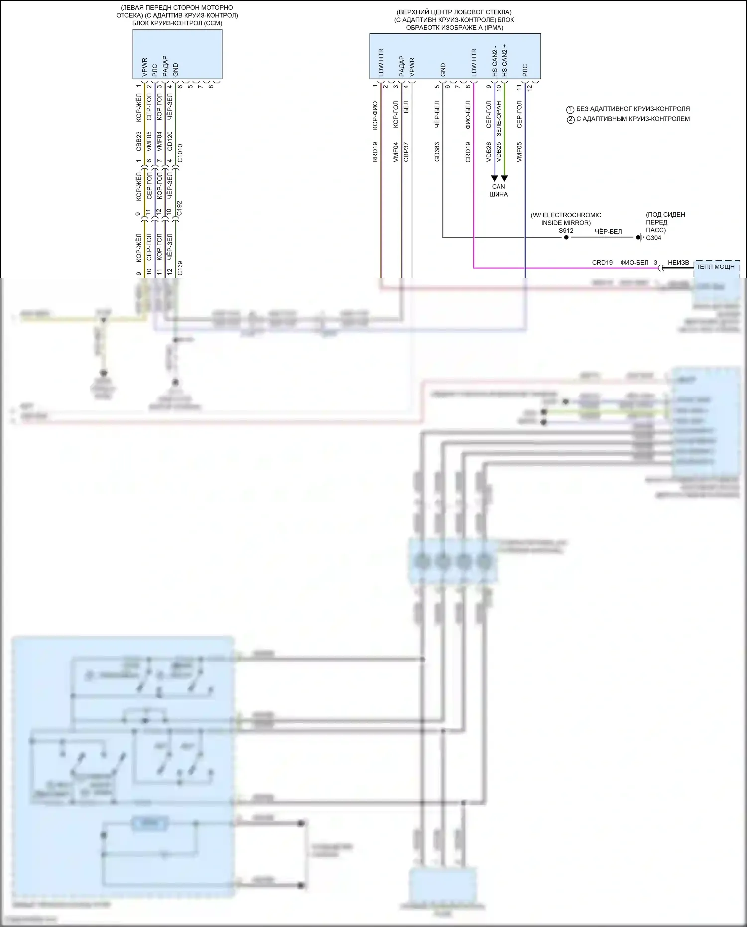 Edge Ford III (2023-2024): Электросхема круиз-контроля (2 из 2) 