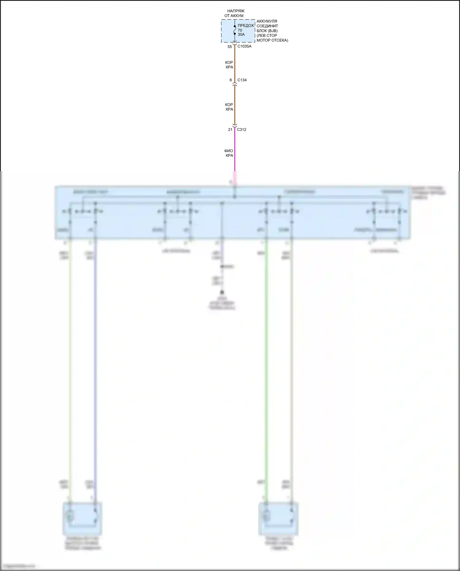 Edge Ford III (2023-2024): Электросхема сиденья с электроприводом для пассажиров, 4-сторонняя 