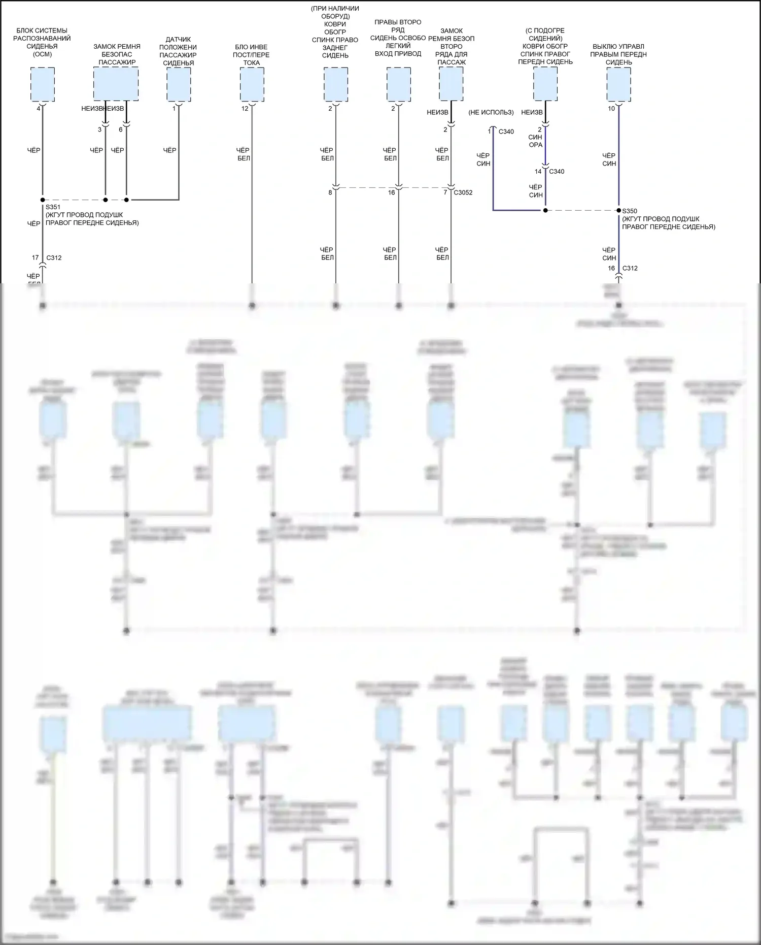 Edge Ford III (2023-2024): Электросхема точек подключения масс (4 из 5) 