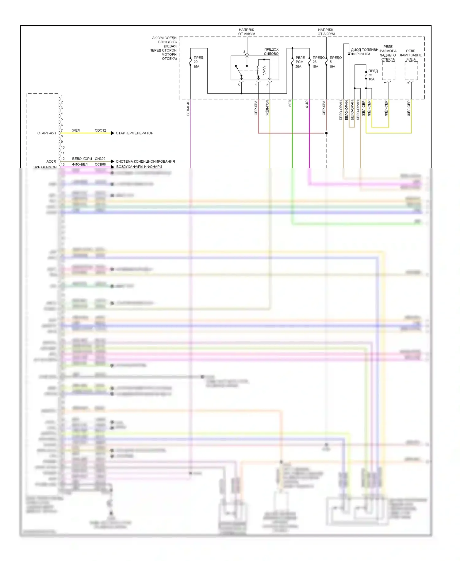 Escape Ford I рестайлинг 2 (2007-2012): Электросхема двигателя 3.0l (1 из 5) 