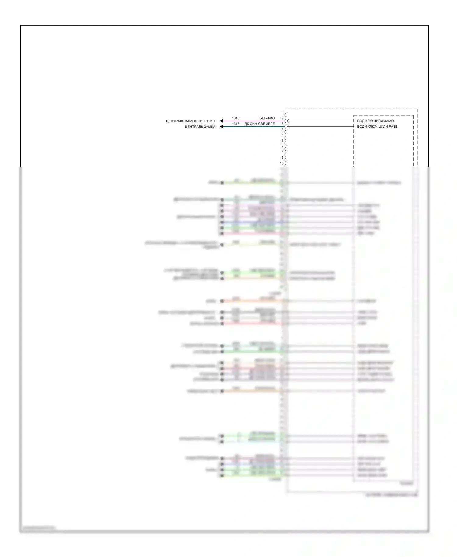 Escape Ford I рестайлинг (2004-2007): Электросхема блоков управления кузовом, гибридная (3 из 3) 