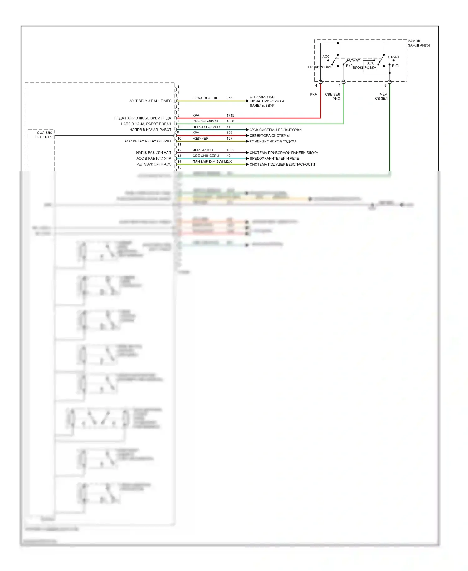 Escape Ford I рестайлинг (2004-2007): Электросхема блоков управления кузовом, за исключением гибридного (1 из 3) 