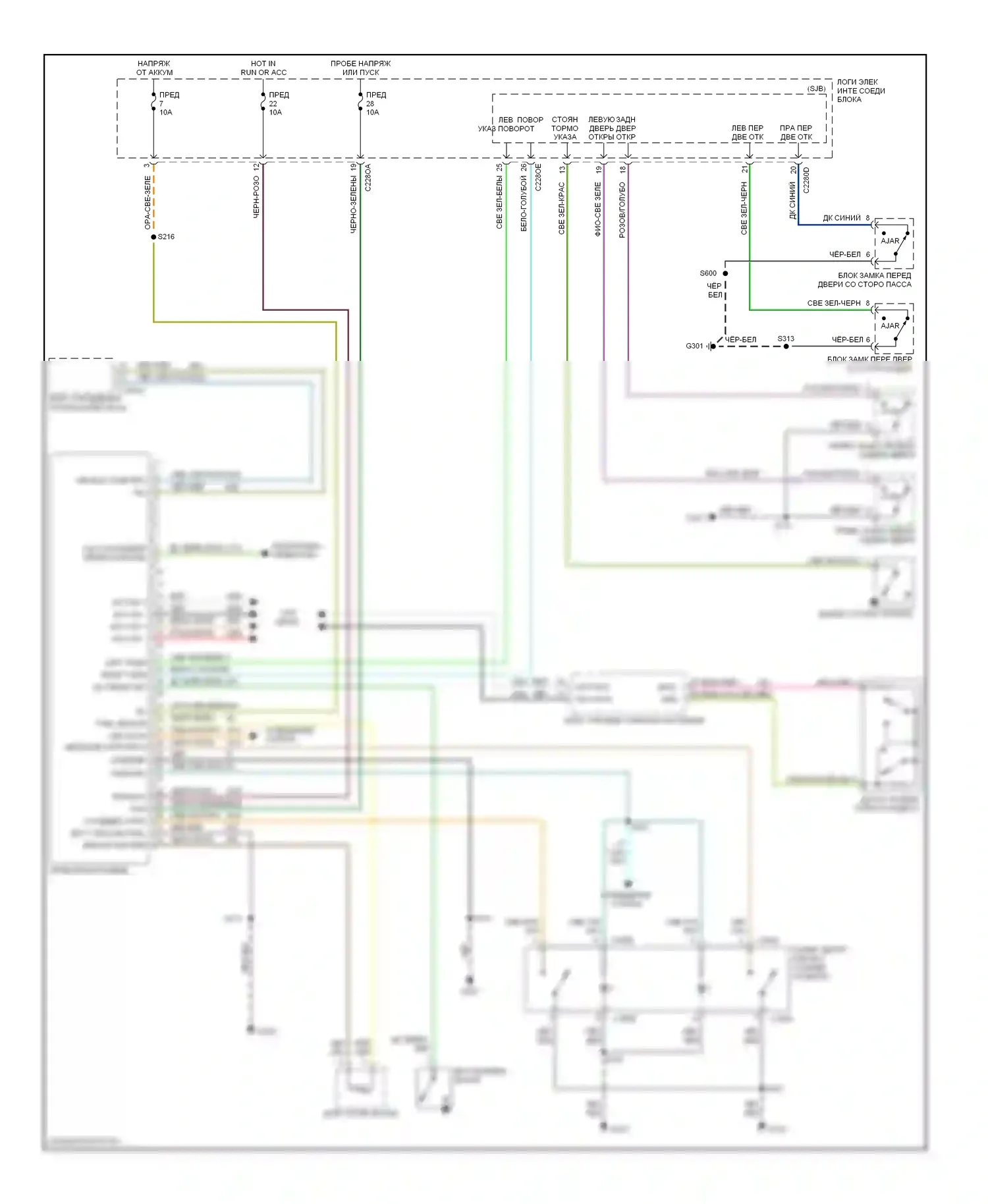 Escape Ford I рестайлинг (2004-2007): Электросхема приборной панели, гибрид 