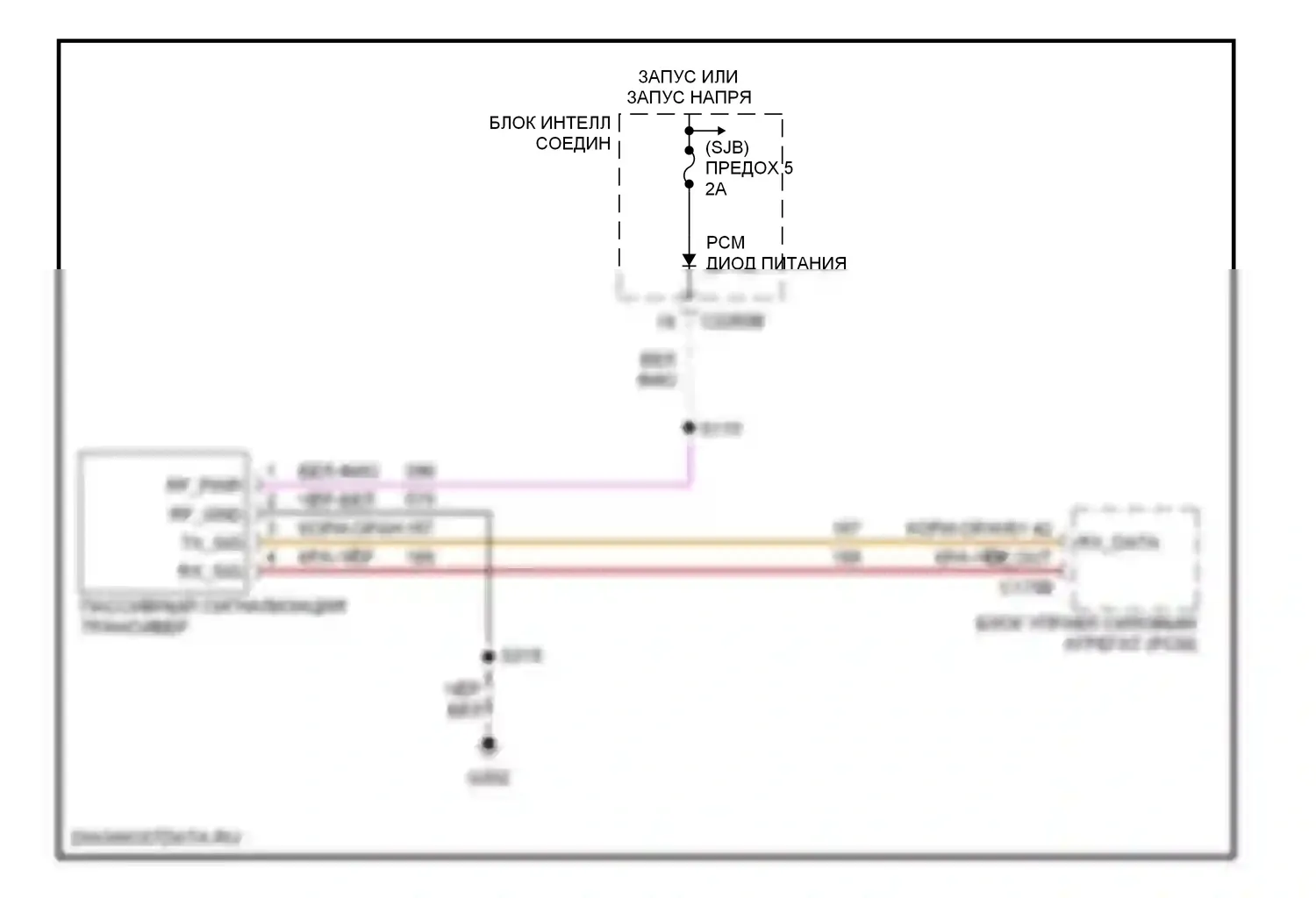 Escape Ford I рестайлинг (2004-2007): Пассивная сигнализации электросхема, гибридная 