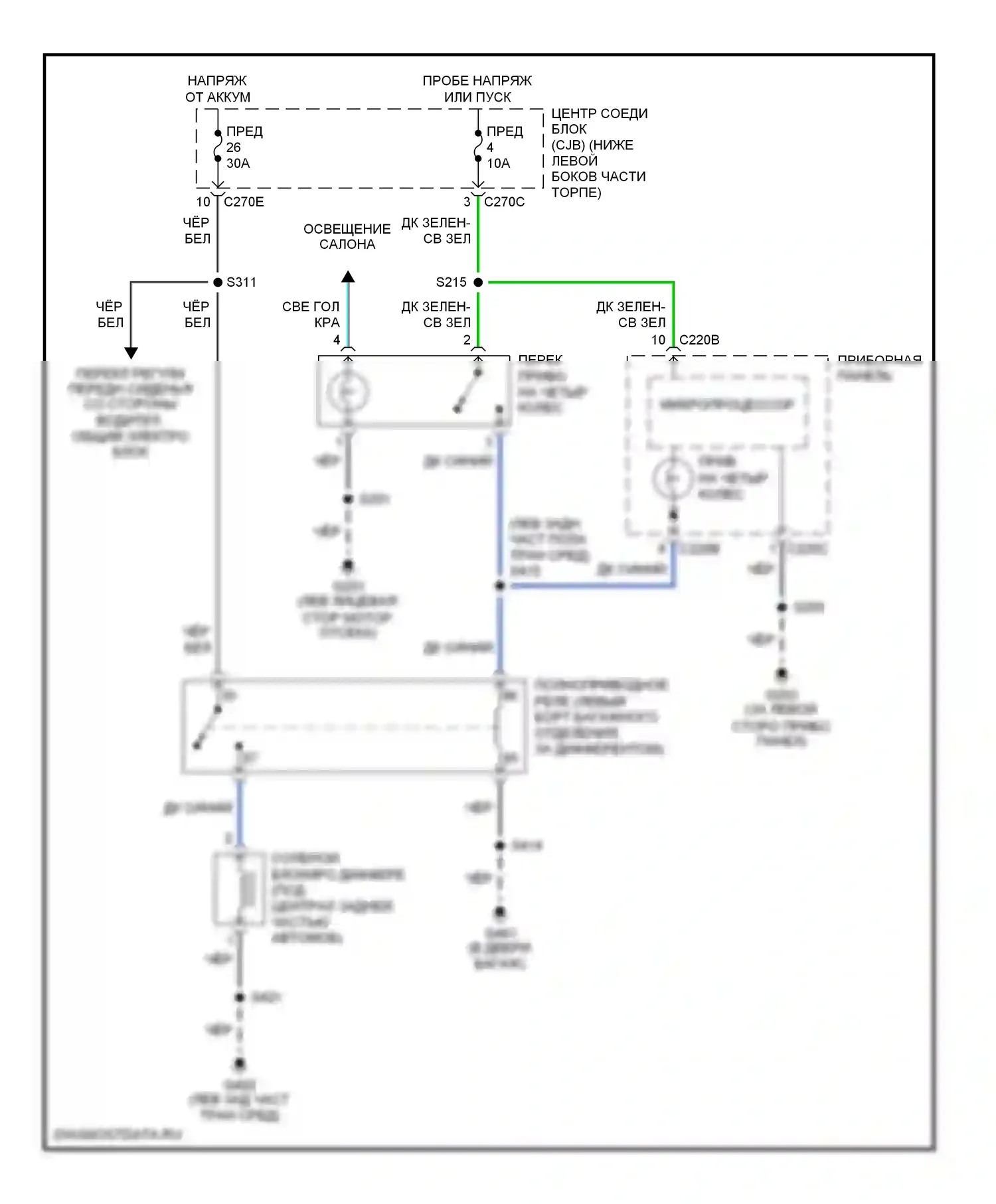 Escape Ford I (2000-2004): Электросхема 4wd 
