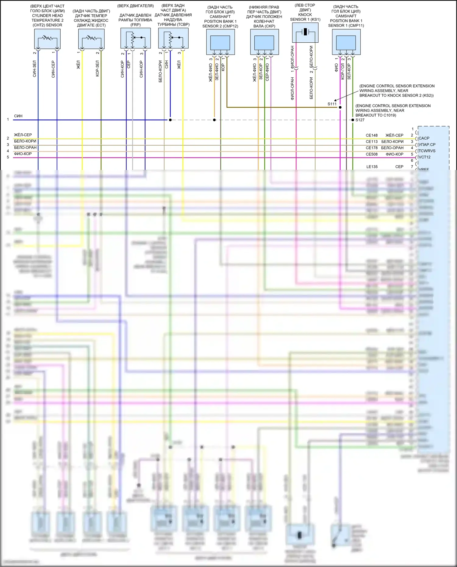 Escape Ford III рестайлинг (2015-2019): Электросхема двигателя 1.5л турбо (6 из 6) 