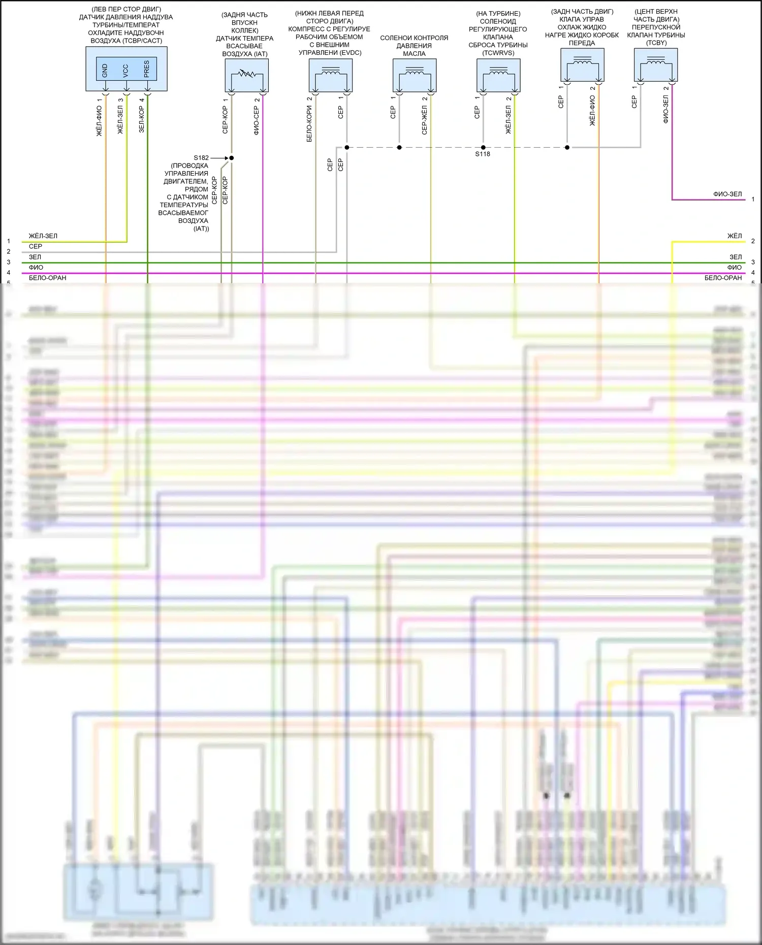 Escape Ford III рестайлинг (2015-2019): Электросхема двигателя 2.0л турбо (4 из 6) 
