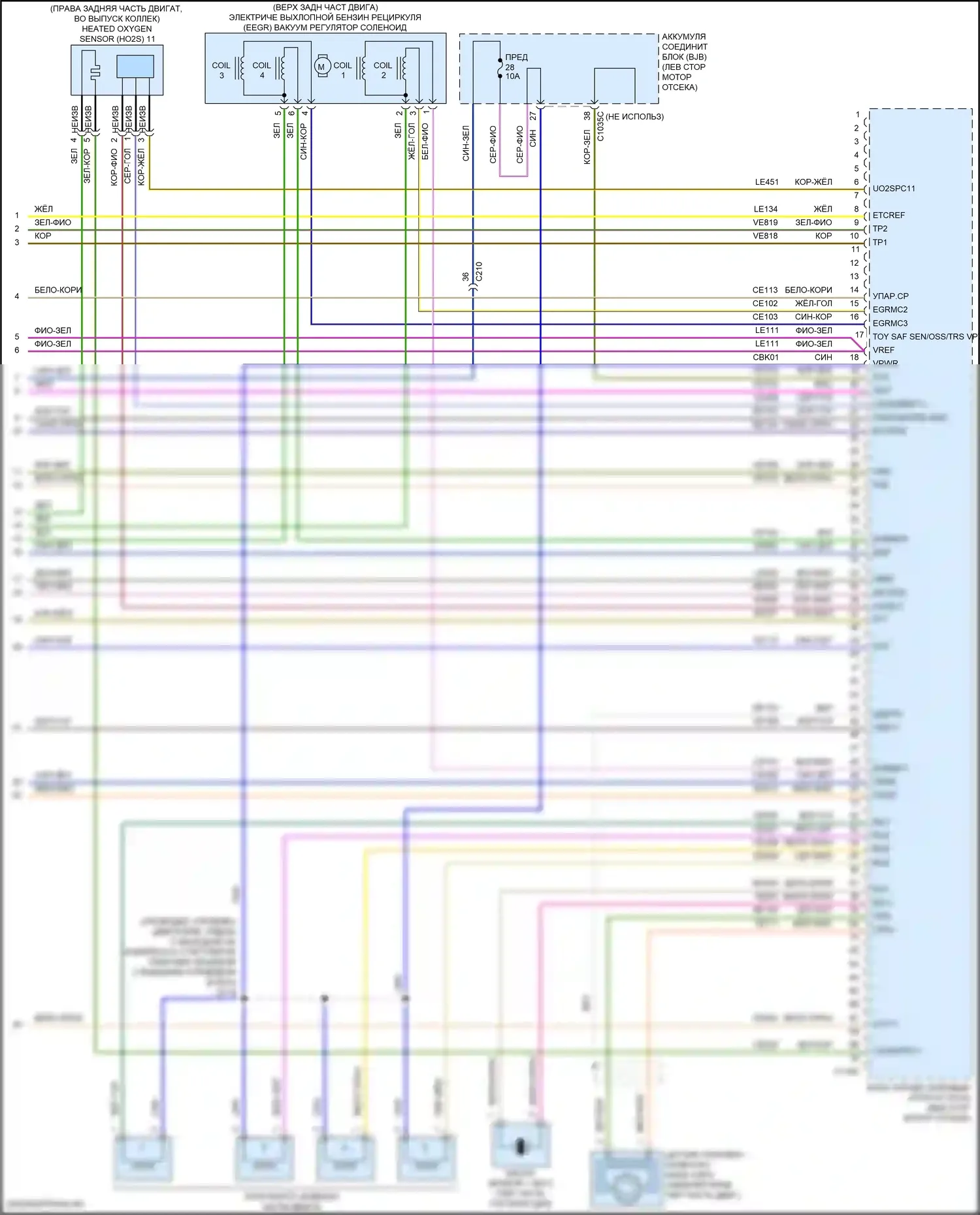Escape Ford III рестайлинг (2015-2019): Электросхема двигателя 2.5l (5 из 5) 