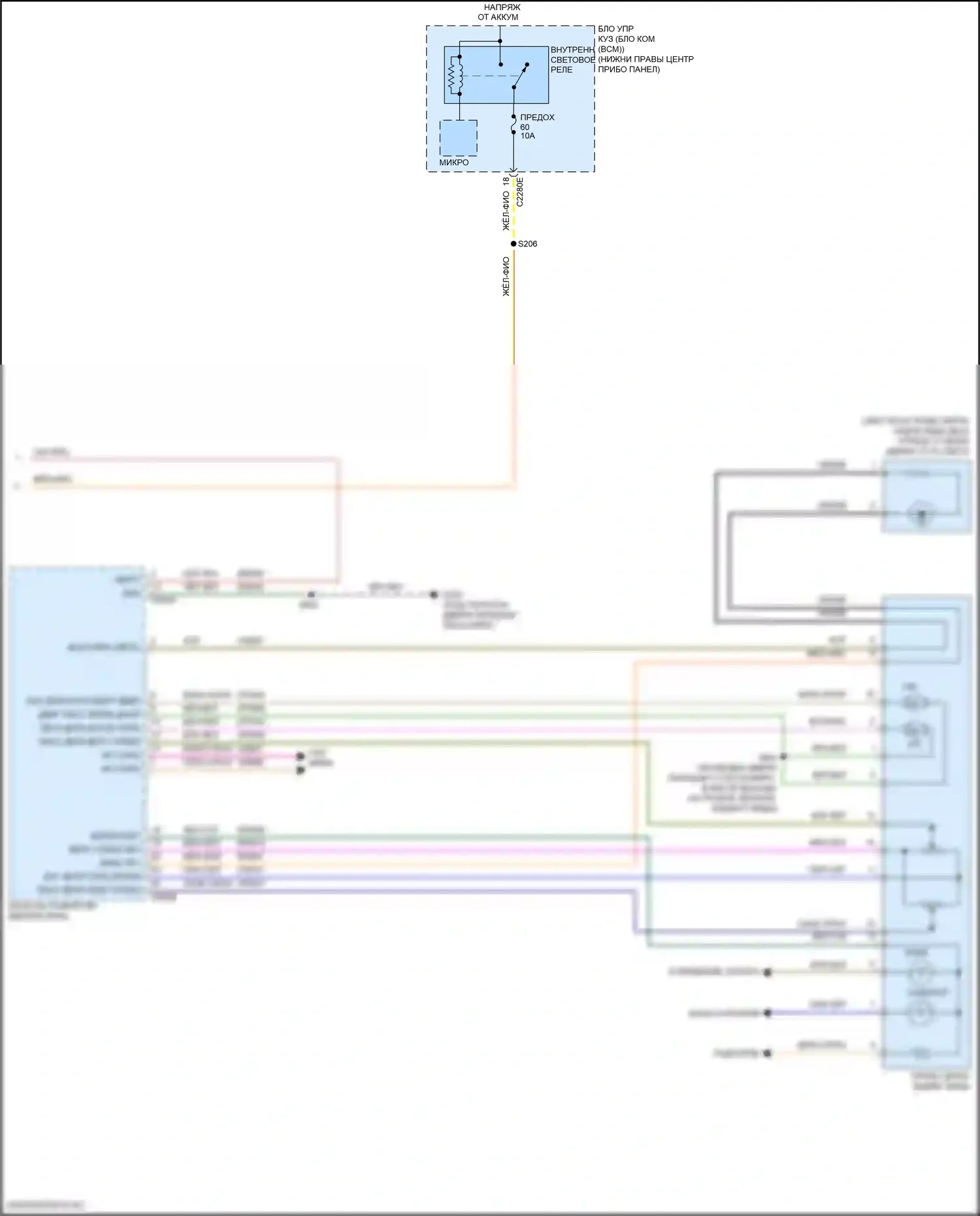 Escape Ford III рестайлинг (2015-2019): Электросхема памяти зеркал (2 из 2) 