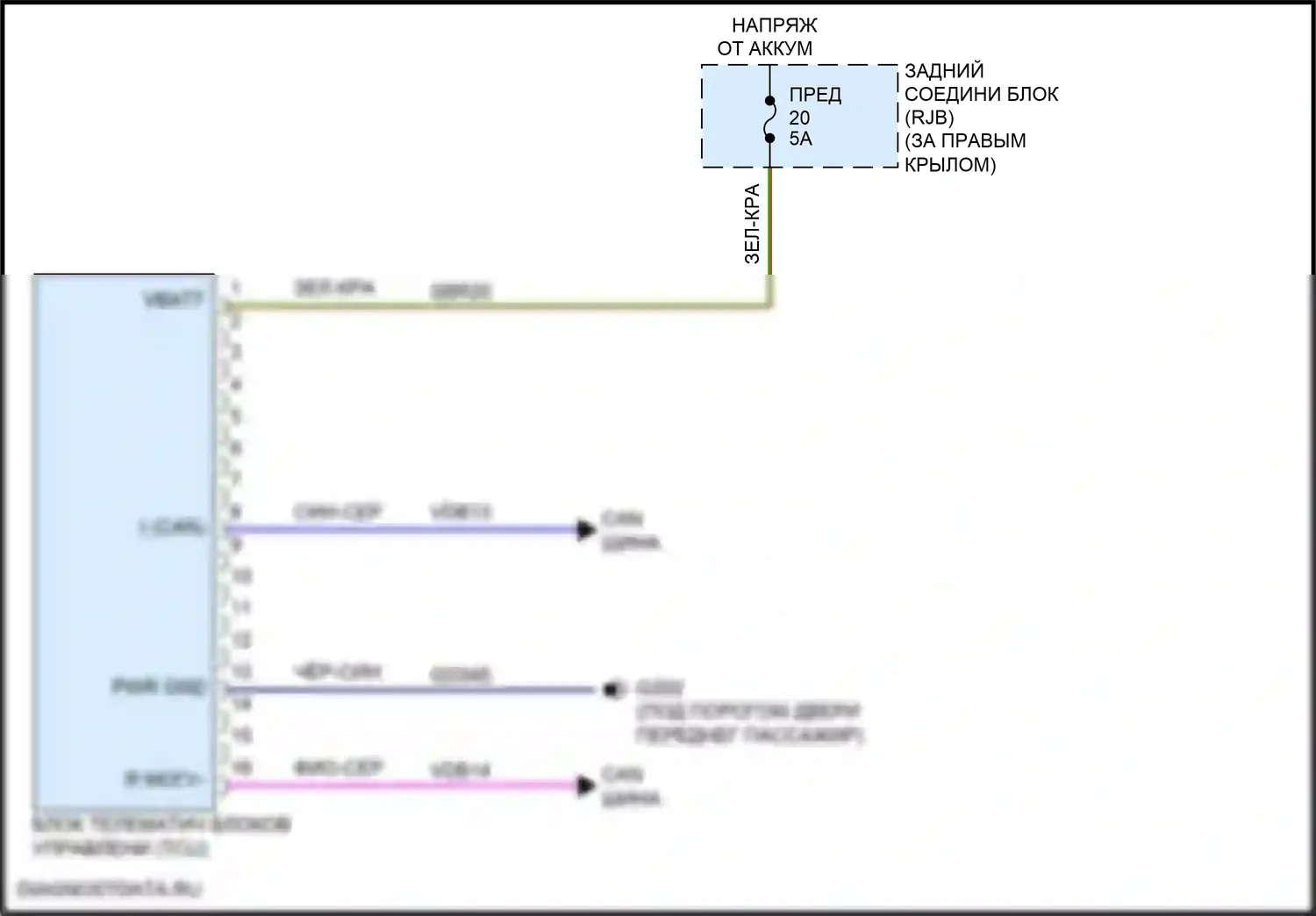 Escape Ford III рестайлинг (2015-2019): Электросхема начальника бригады 