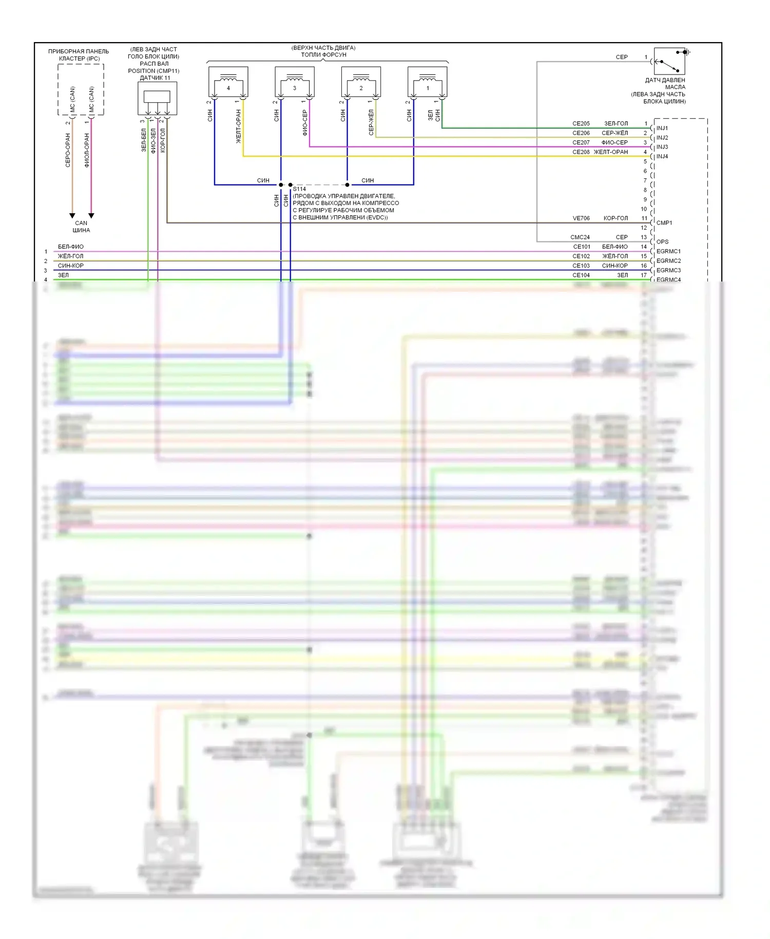 Escape Ford III (2012-2015): Электросхема двигателя 2.5l (5 из 5) 