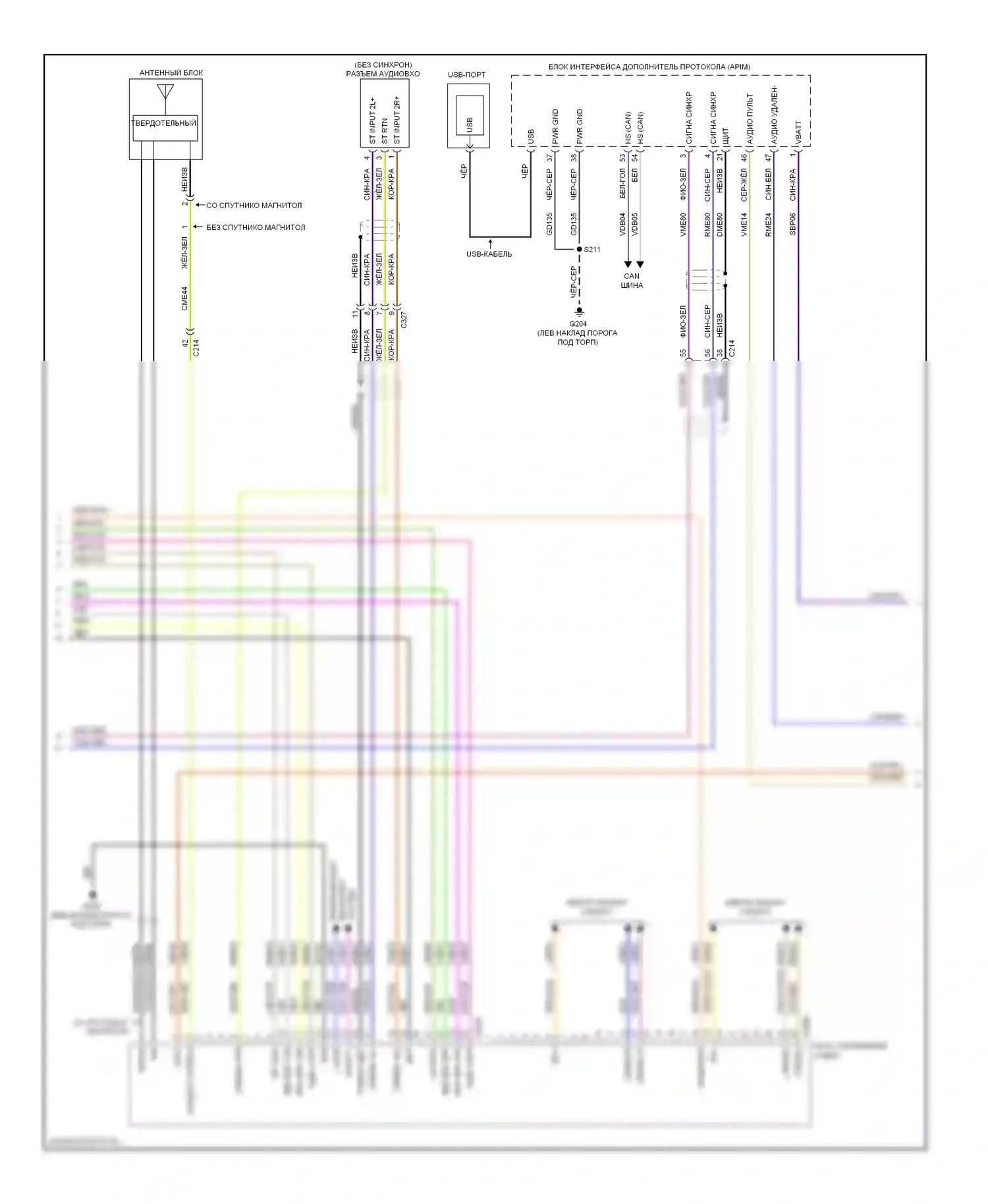 Escape Ford III (2012-2015): Электросхема навигации, с sony (2 из 3) 