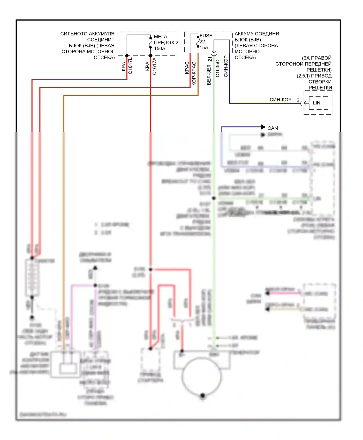 Escape Ford III (2012-2015): Электросхема генератора 