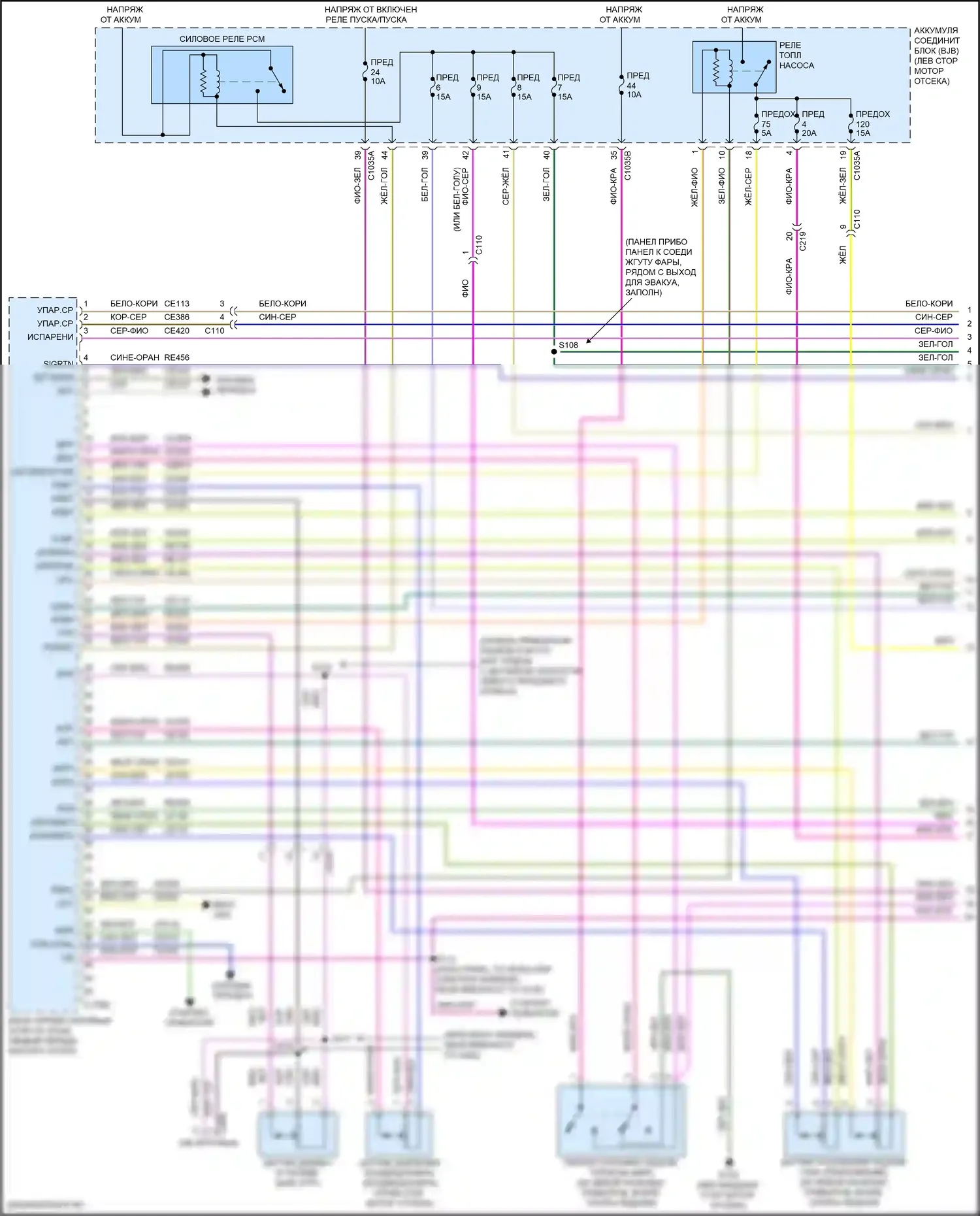 Escape Ford IV (2019-2024): Электросхема двигателя 1.5л турбо (1 из 7) 