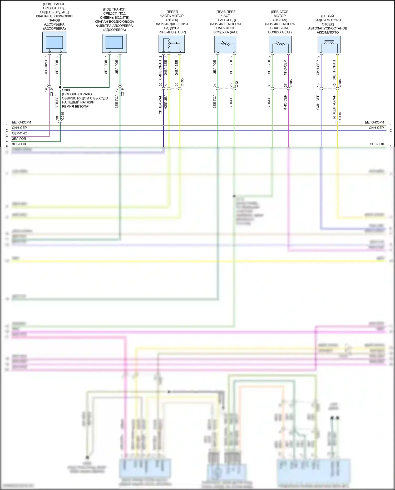 Escape Ford IV (2019-2024): Электросхема двигателя 1.5л турбо (2 из 7) 