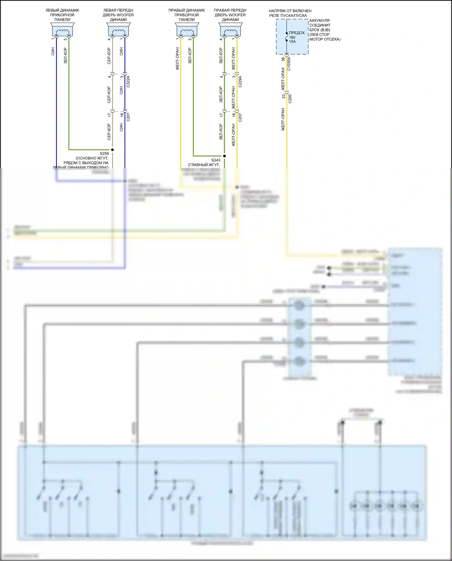 Escape Ford IV (2019-2024): Электросхема магнитолы (2 из 2) 