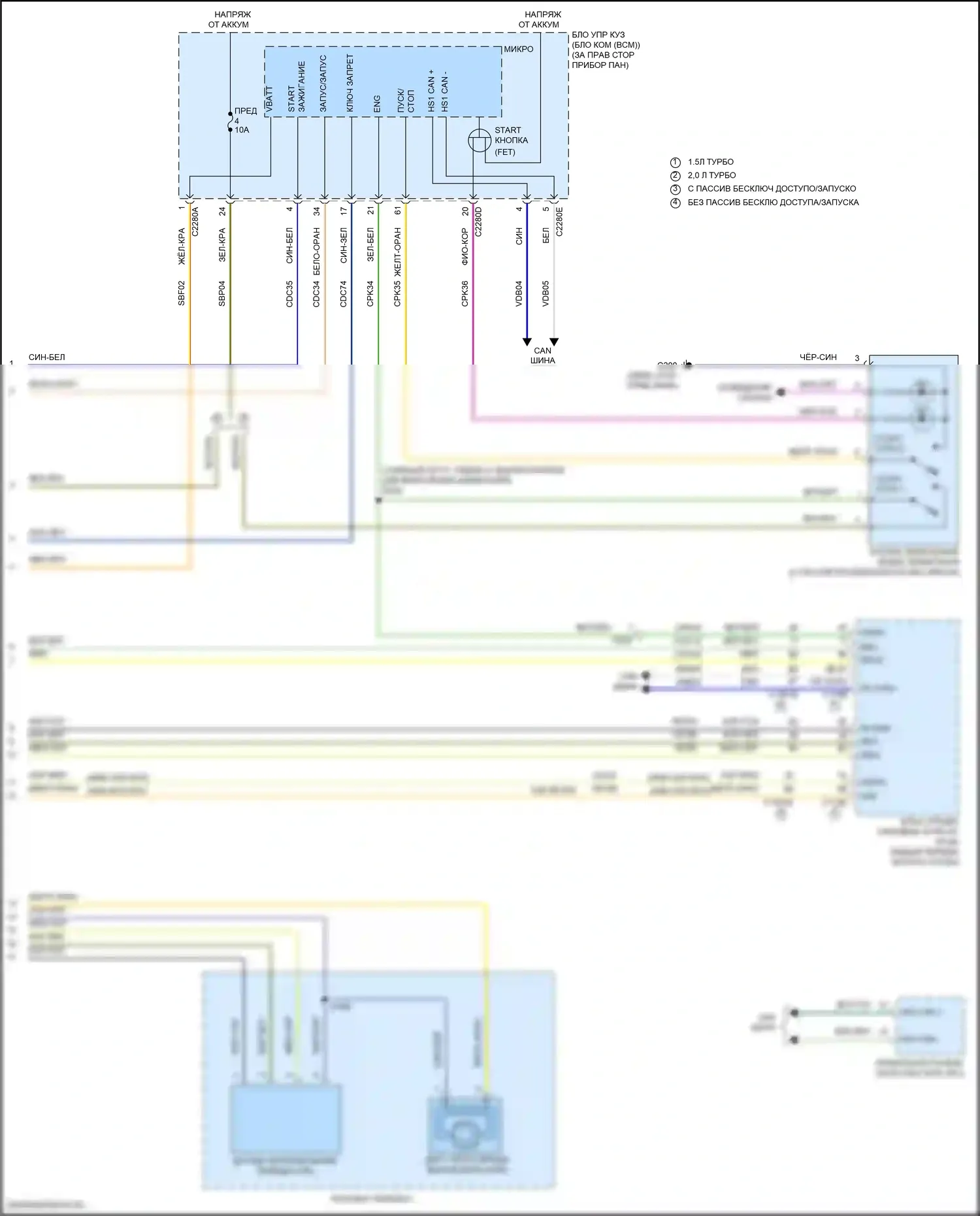 Escape Ford IV (2019-2024): Электросхема стартера (2 из 2) 