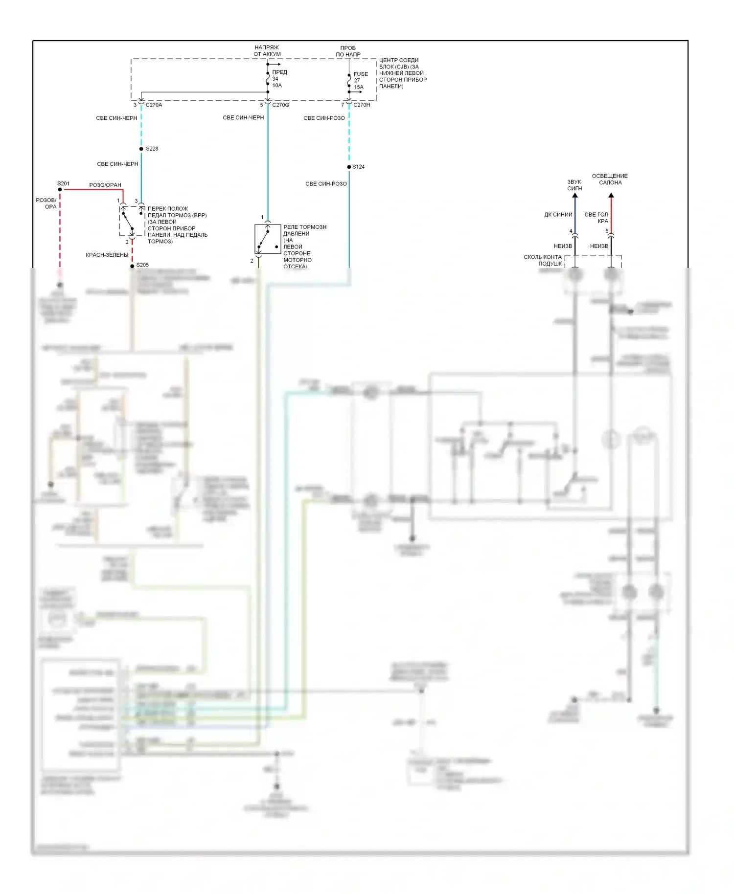 Excursion Ford I (1999-2005): 6.8l, электросхема круиз-контроля 