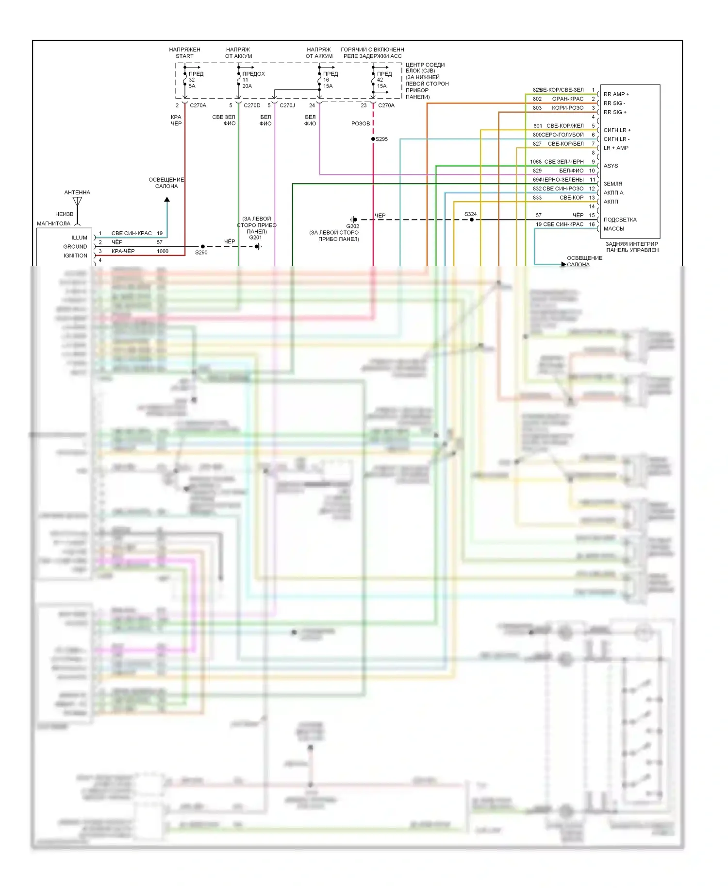Excursion Ford I (1999-2005): Премиум звук магнитолы электросхема, с dvd 