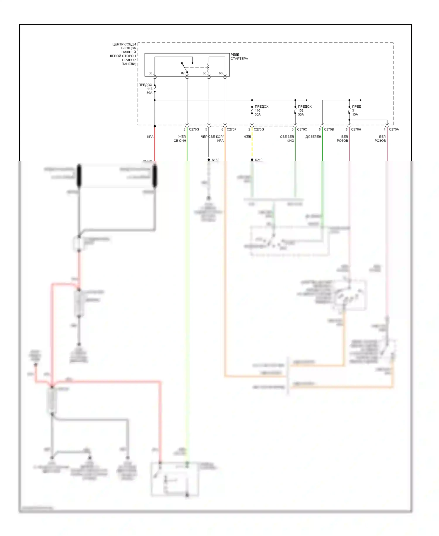 Excursion Ford I (1999-2005): Электросхема стартера, 4-ступенчатая автоматическая коробка передач, механическая коробка передач и 4-ступенчатая автоматическая коробка передач 
