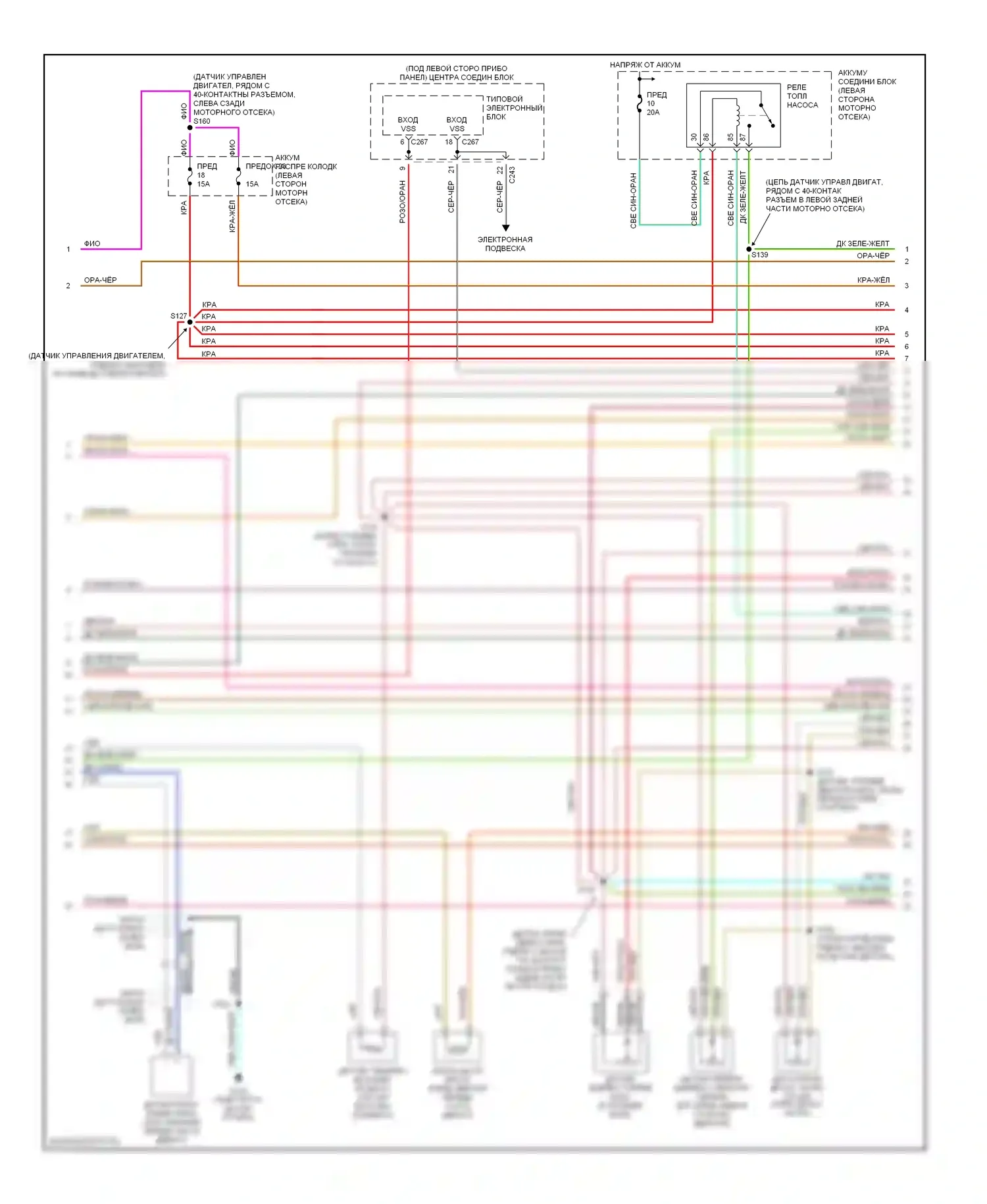 Expedition Ford I (1996-2002): Электросхема двигателя 5.4ls (2 из 4) 