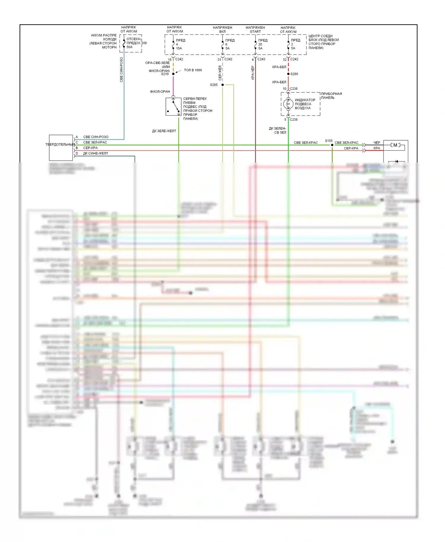 Expedition Ford I (1996-2002): Электросхема электронной подвески (1 из 2) 