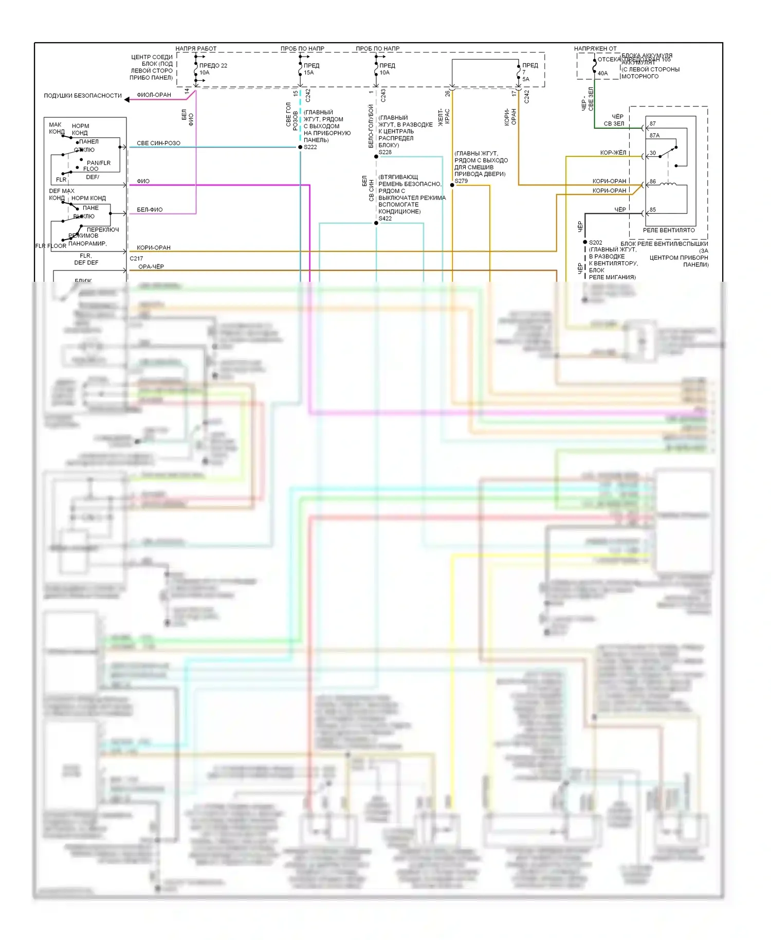 Expedition Ford I (1996-2002): Электросхема ручного кондиционера (1 из 2) 