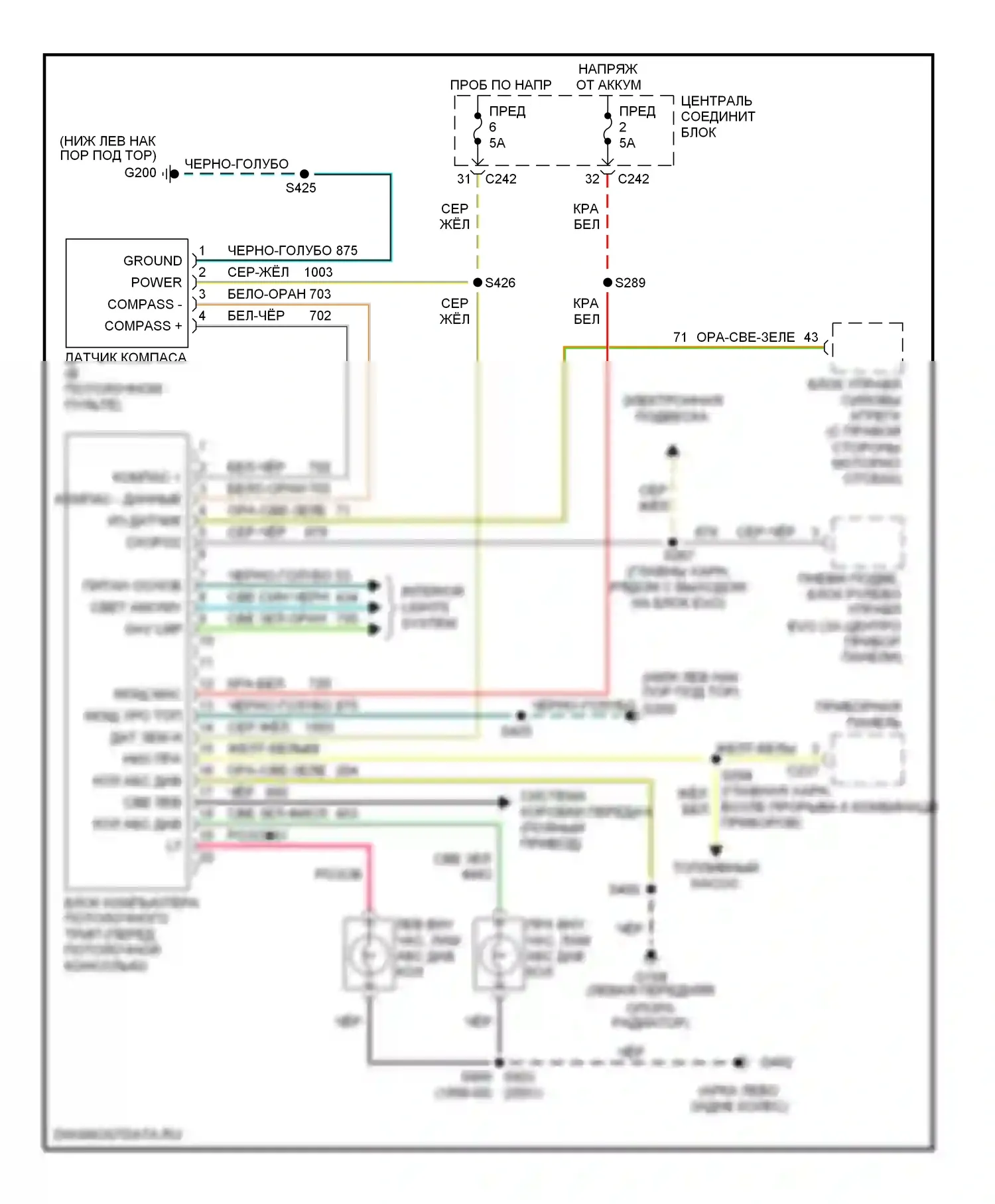 Expedition Ford I (1996-2002): Трип электросхема компьютера 