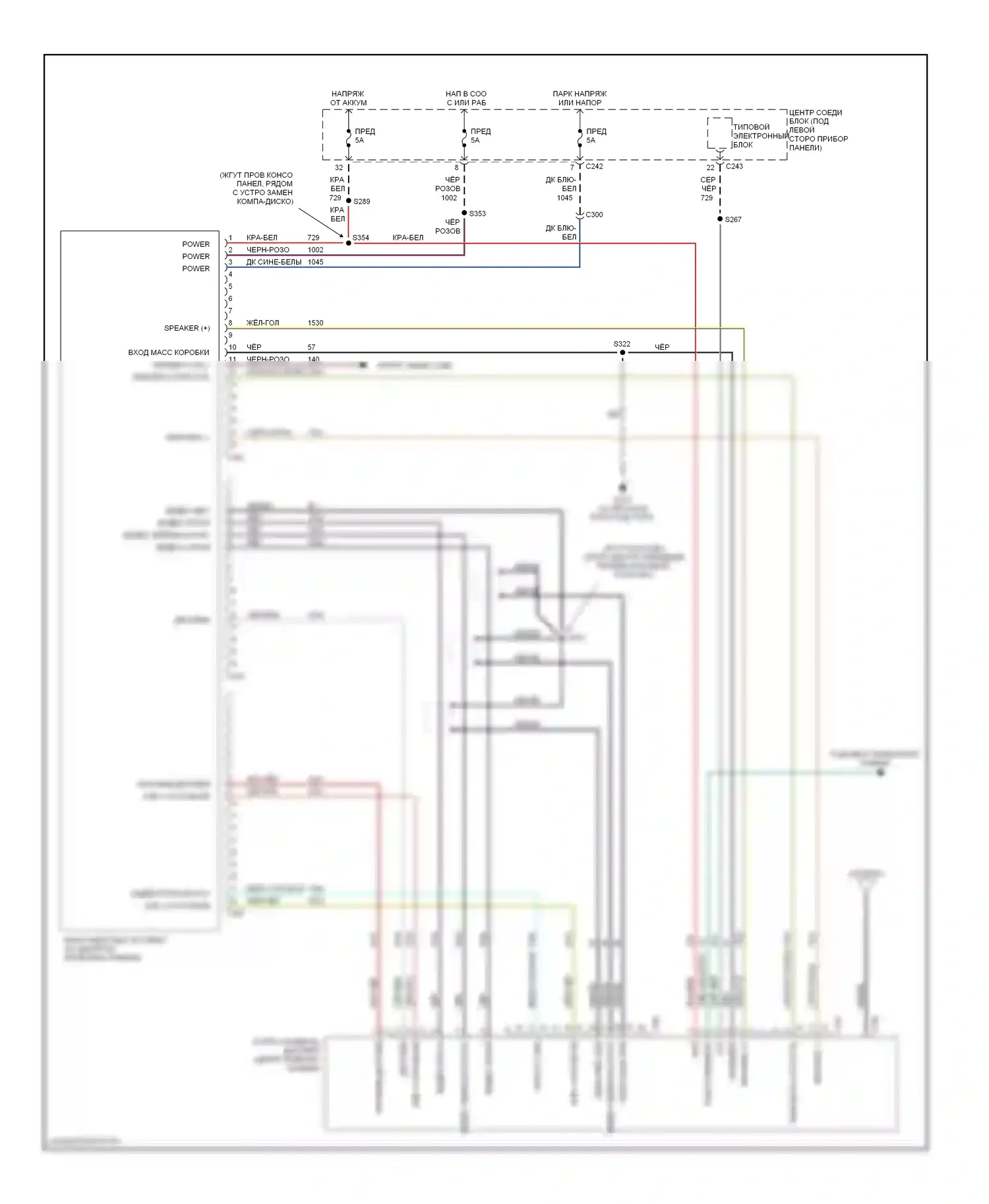 Expedition Ford I (1996-2002): Электросхема навигации 