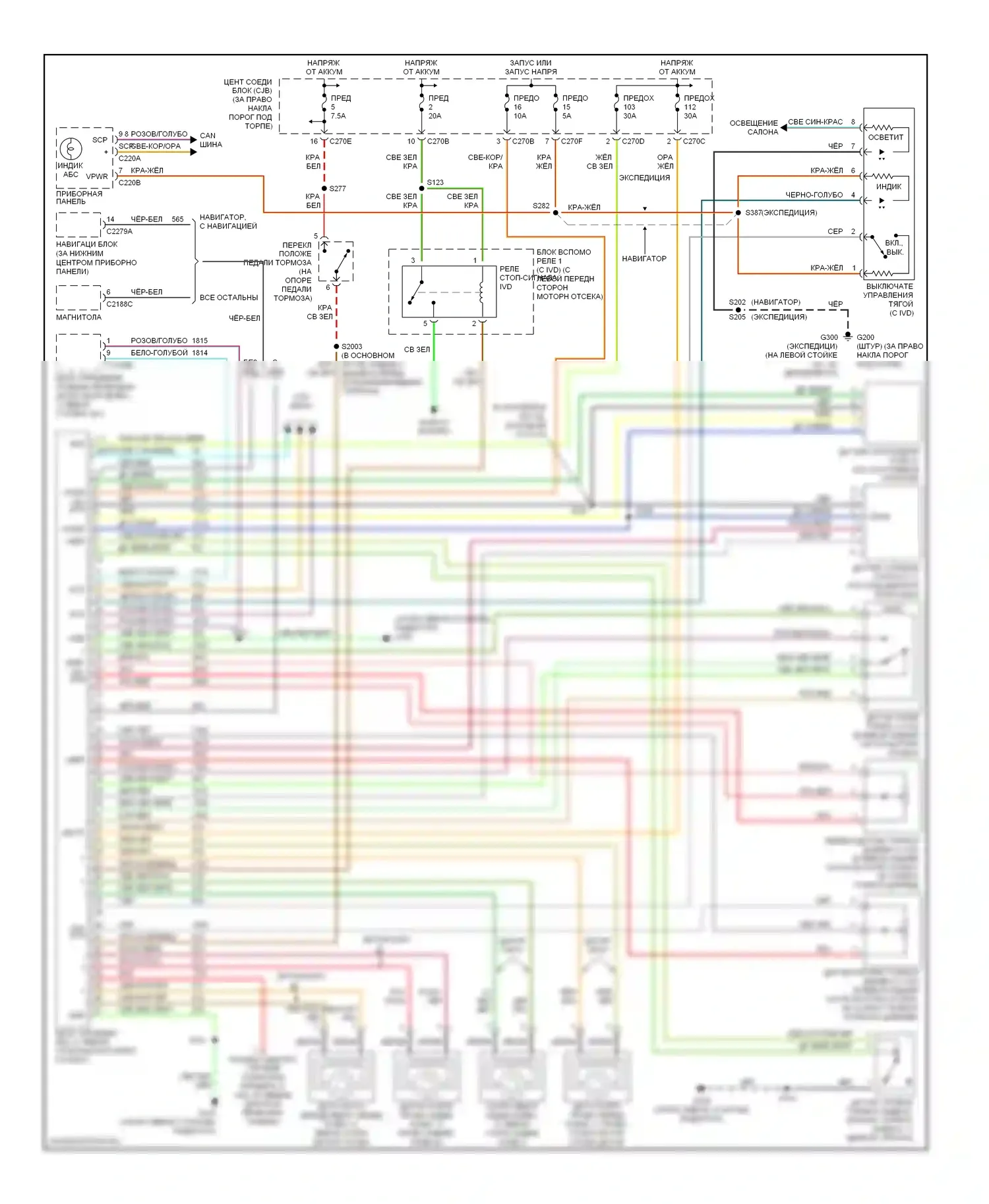Expedition Ford II (2002-2006): Антиблокировочная система abs электросхема 