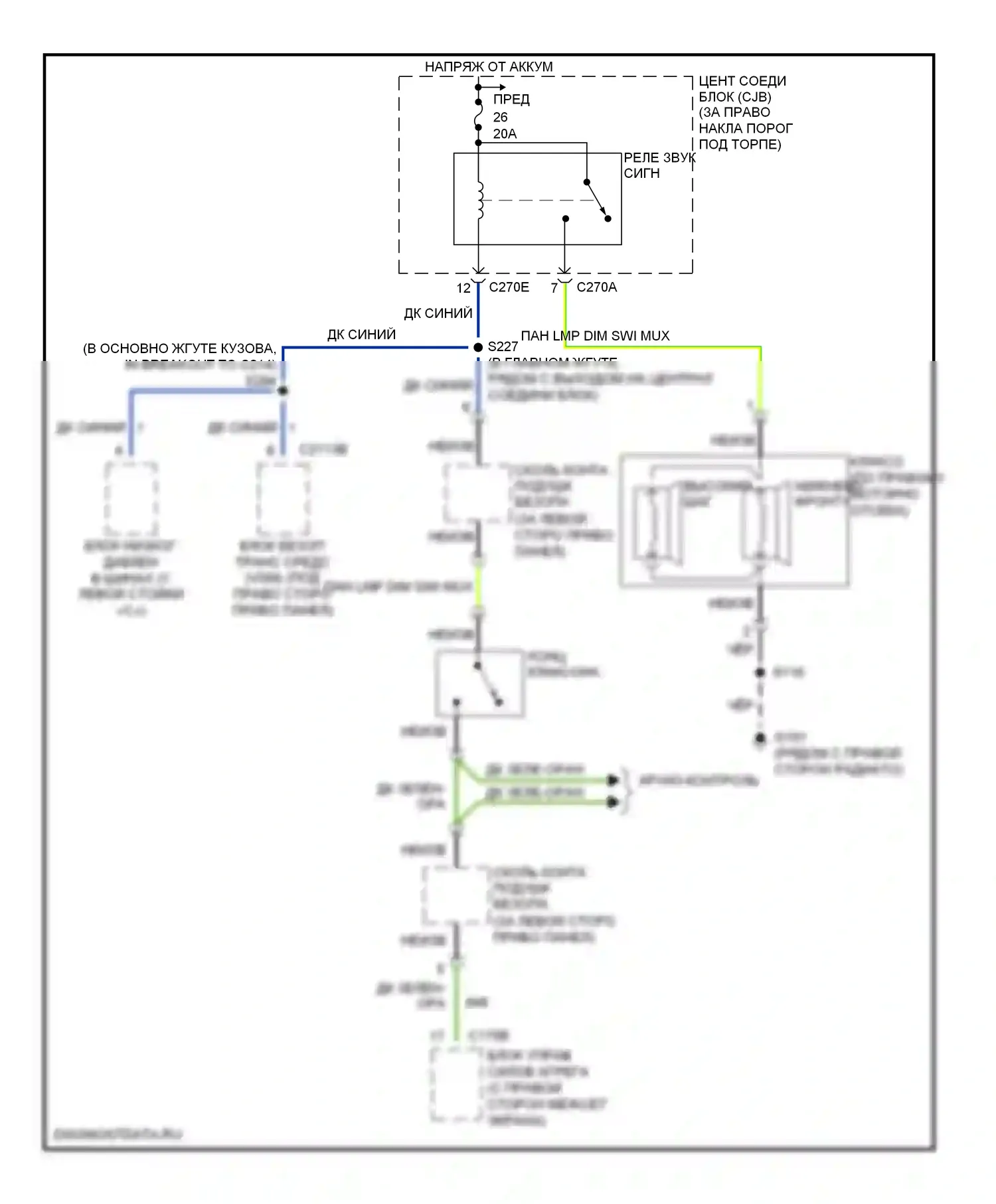 Expedition Ford II (2002-2006): Электросхема клаксона 